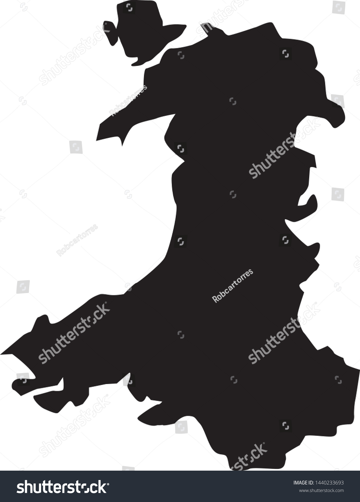 Political Map Wales Country Stock Vector (Royalty Free) 1440233693 ...