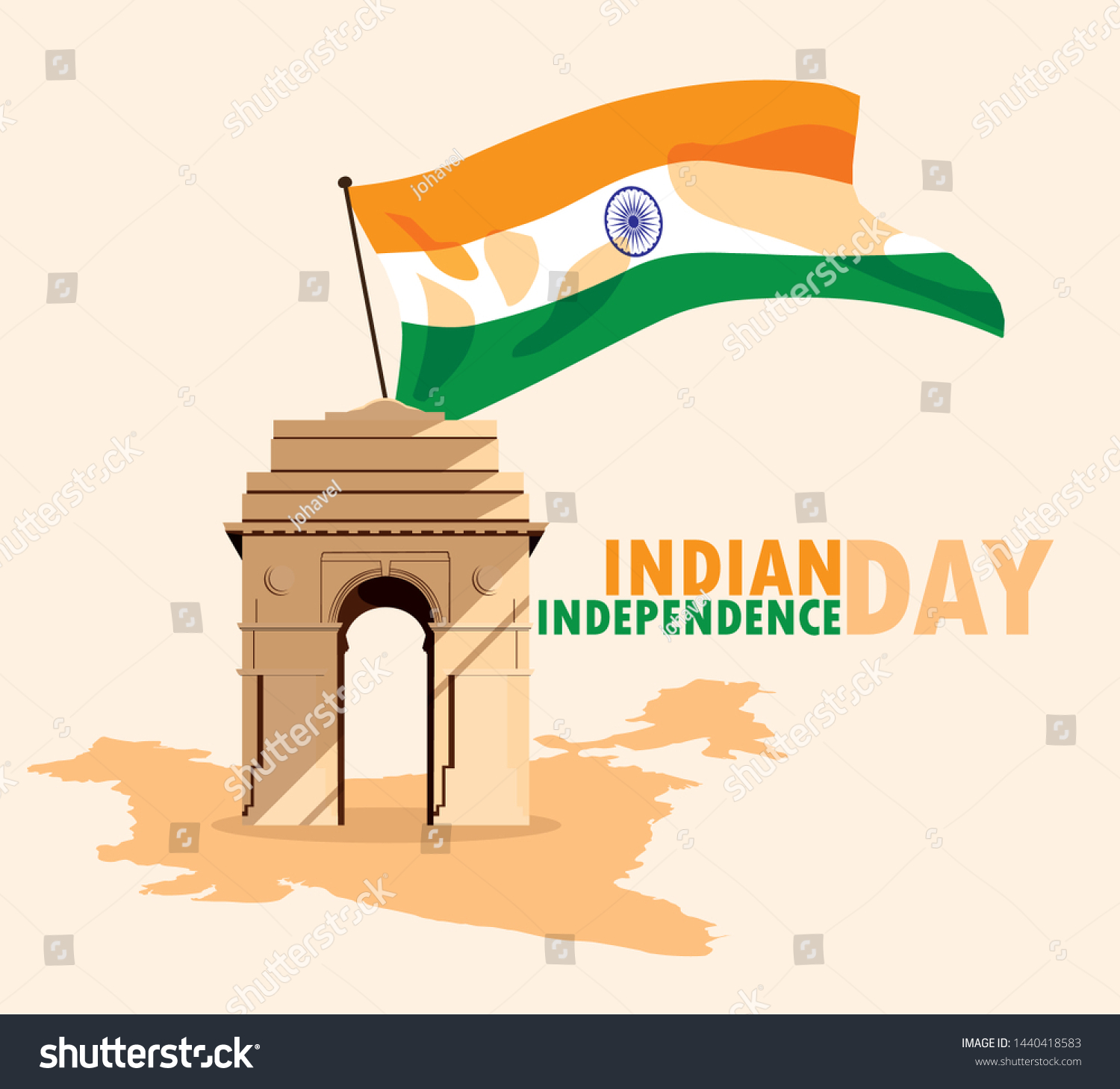 Indian Independence Day Poster Flag India Stock Vector (Royalty Free ...