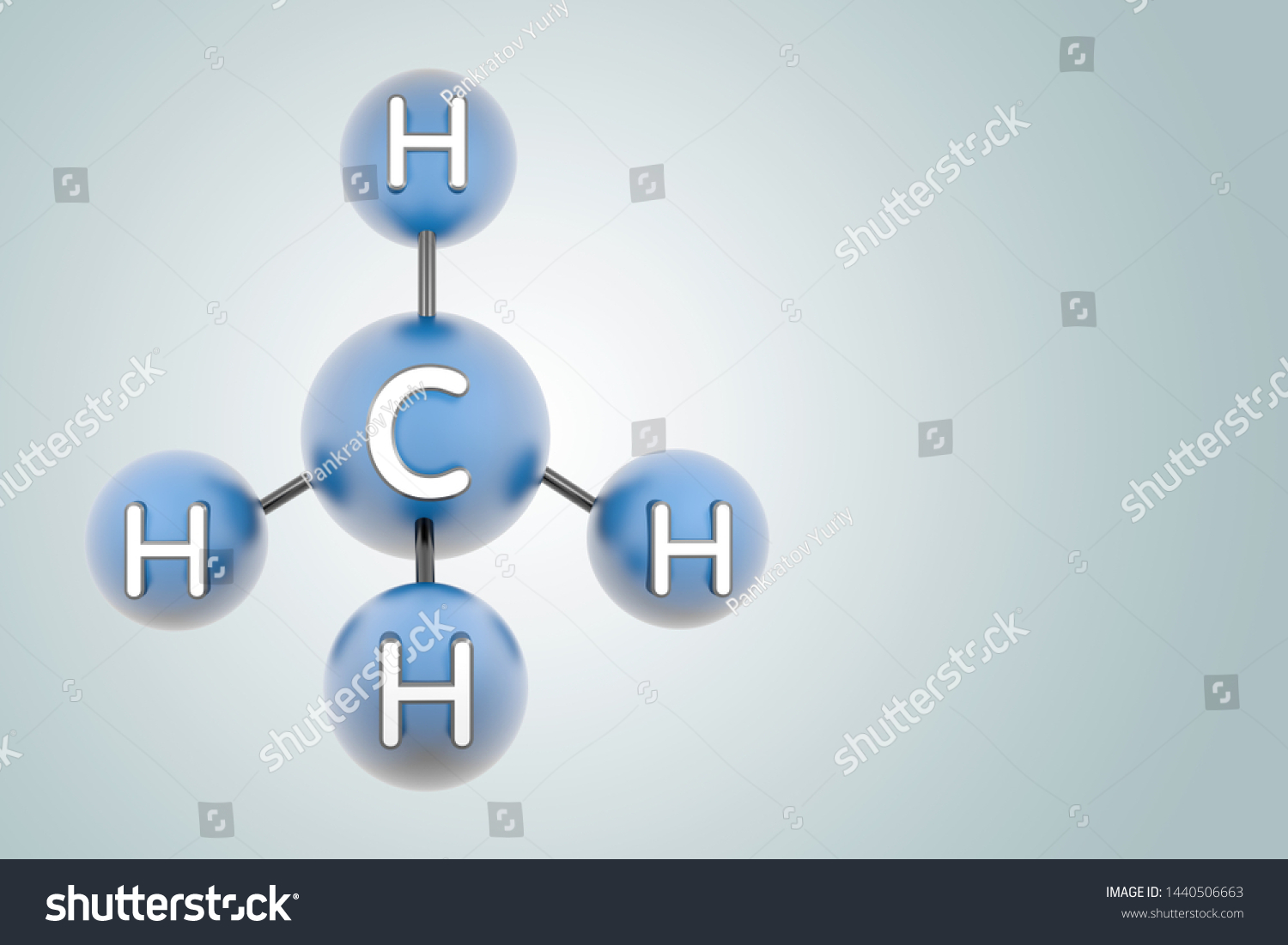 Ch4 Molecule Methane Render 3d Model Stock Illustration 1440506663 ...