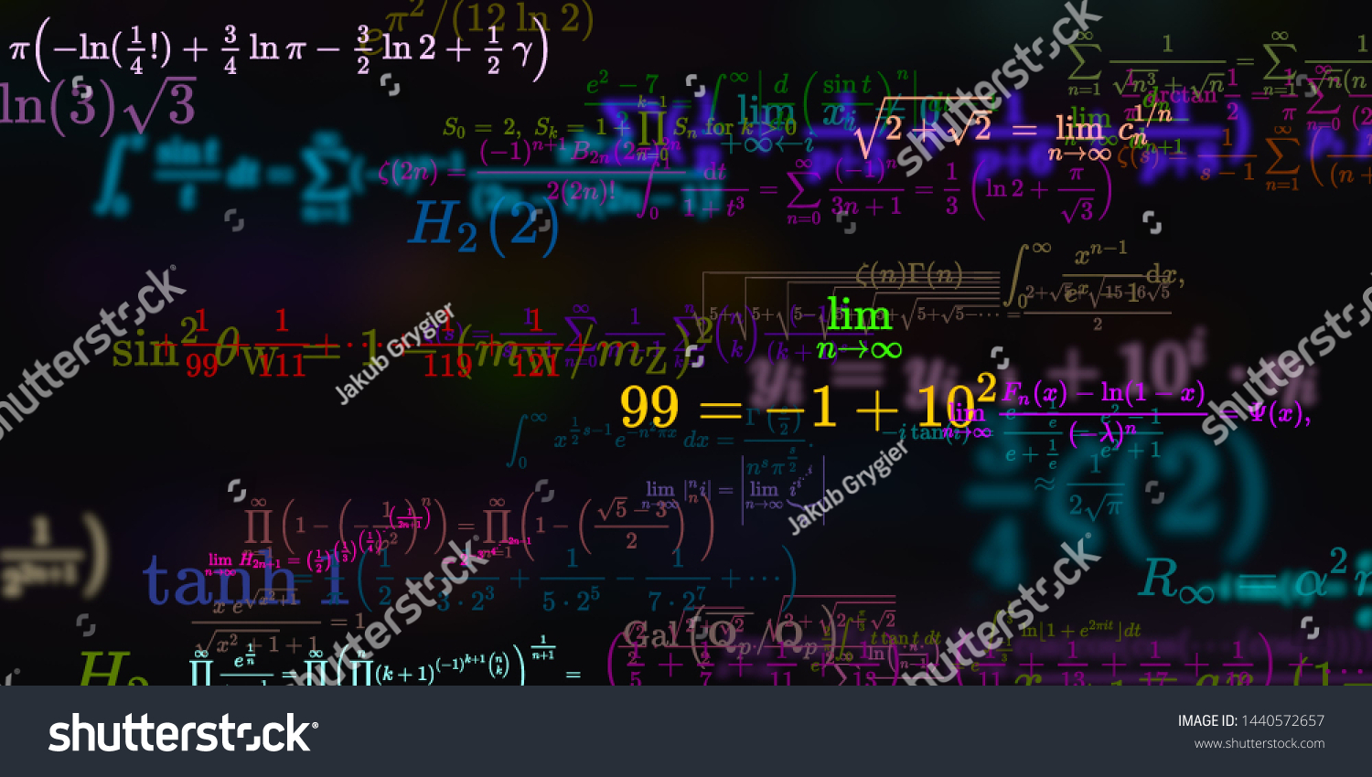 Mathematics Physics Study 2d Illustration Set Stock Illustration ...