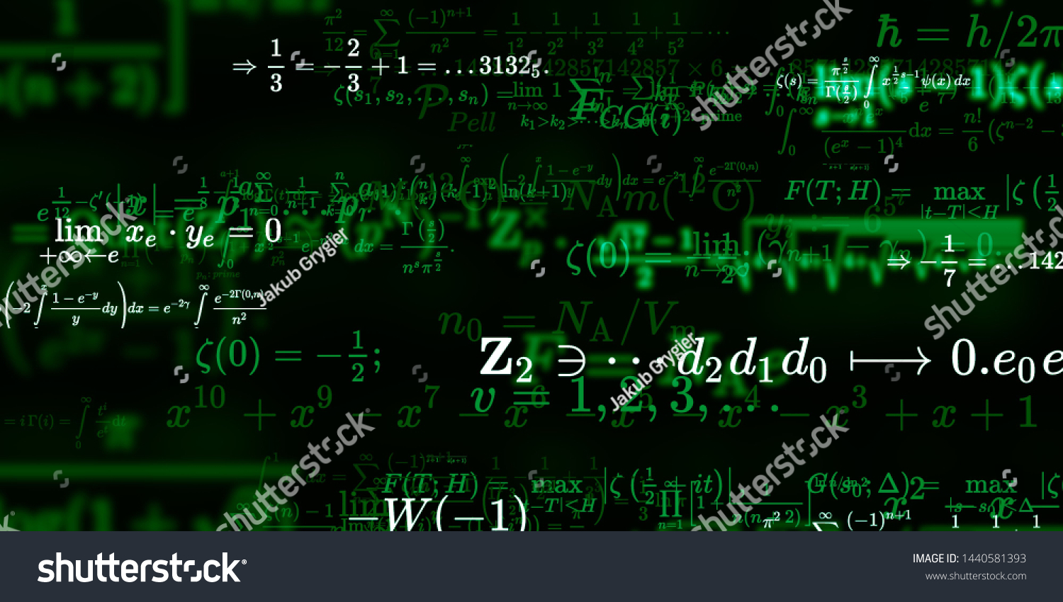 Mathematics Physics Study 2d Illustration Set Stock Illustration ...