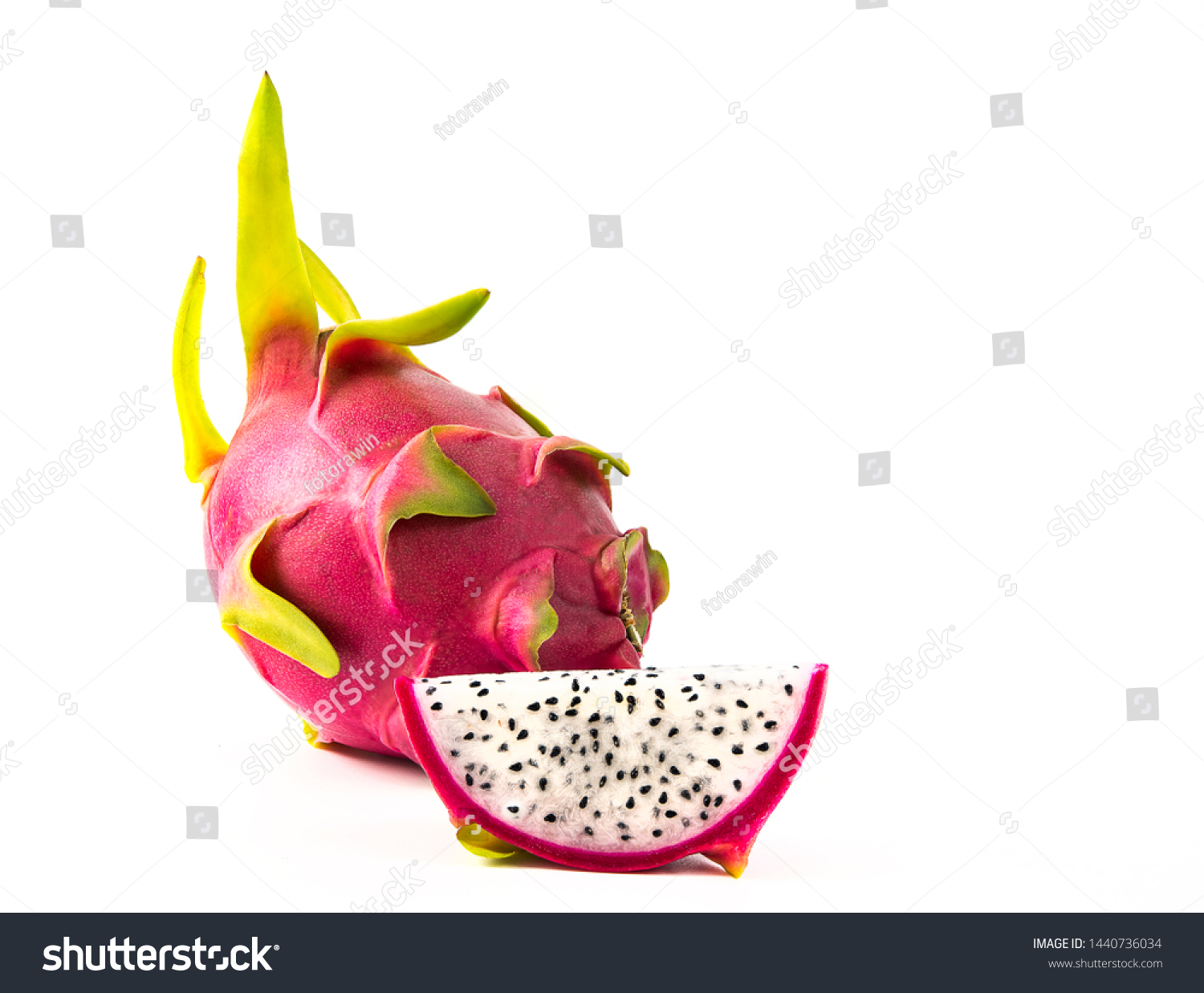 Pitaya Dragon Fruit One Piece On Stock Photo Shutterstock