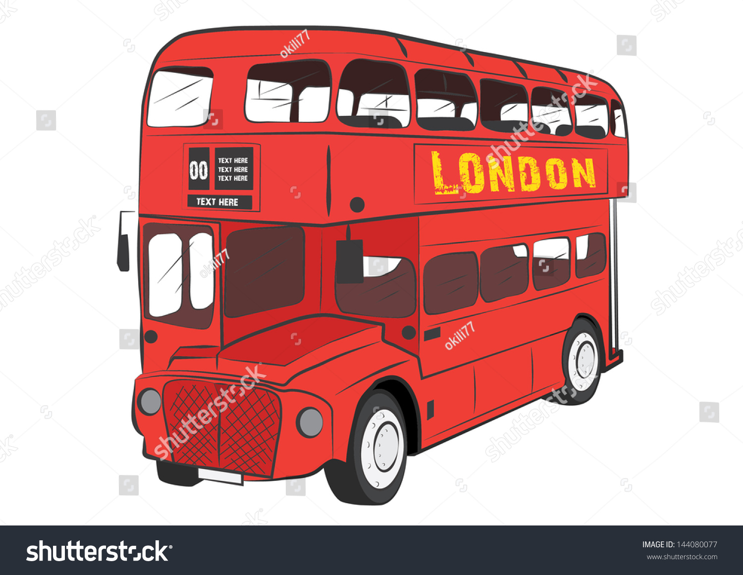Лондонский автобус эскиз