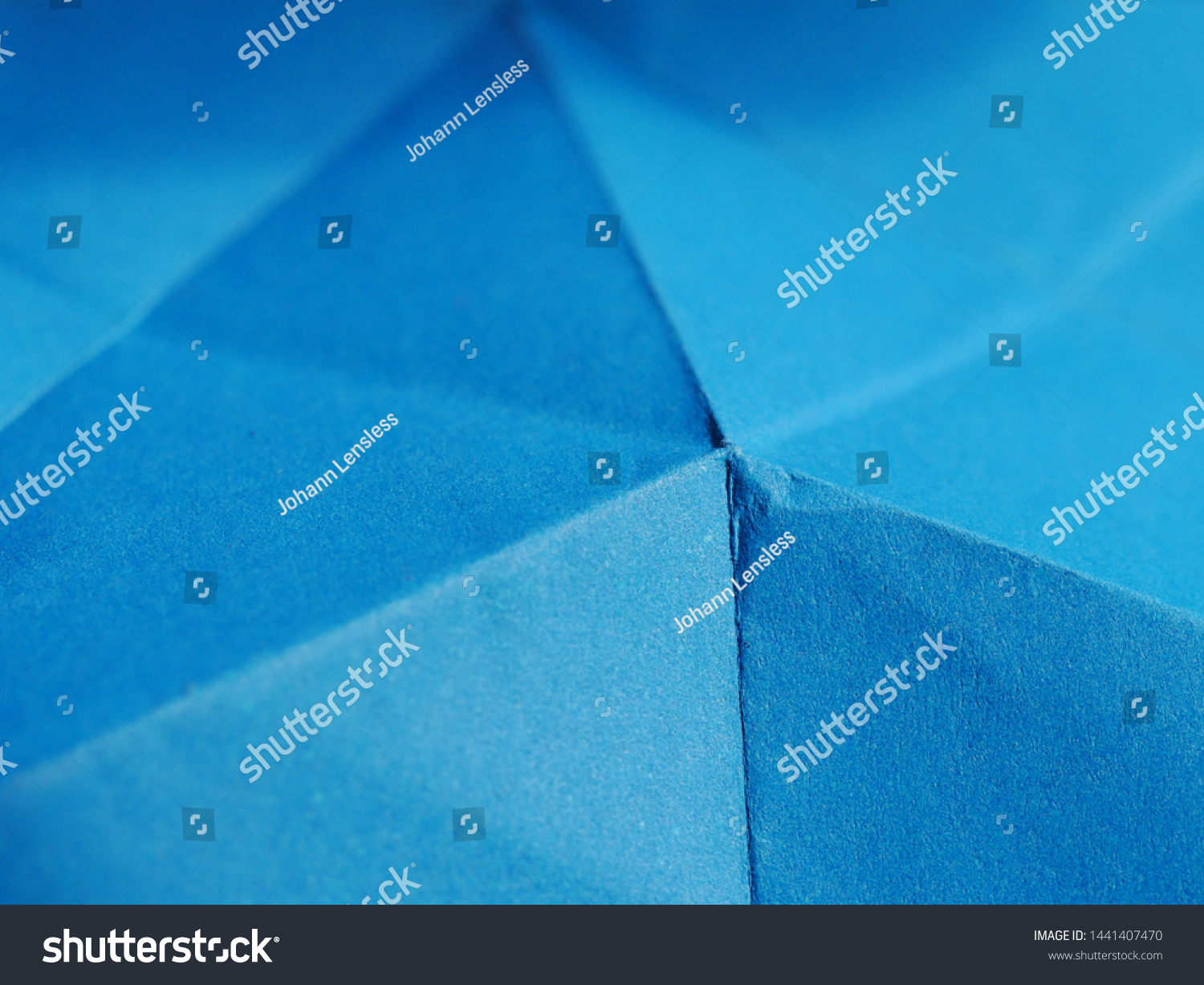 Folded Blue Paper Forms Polygon Surface Stock Photo 1441407470 ...