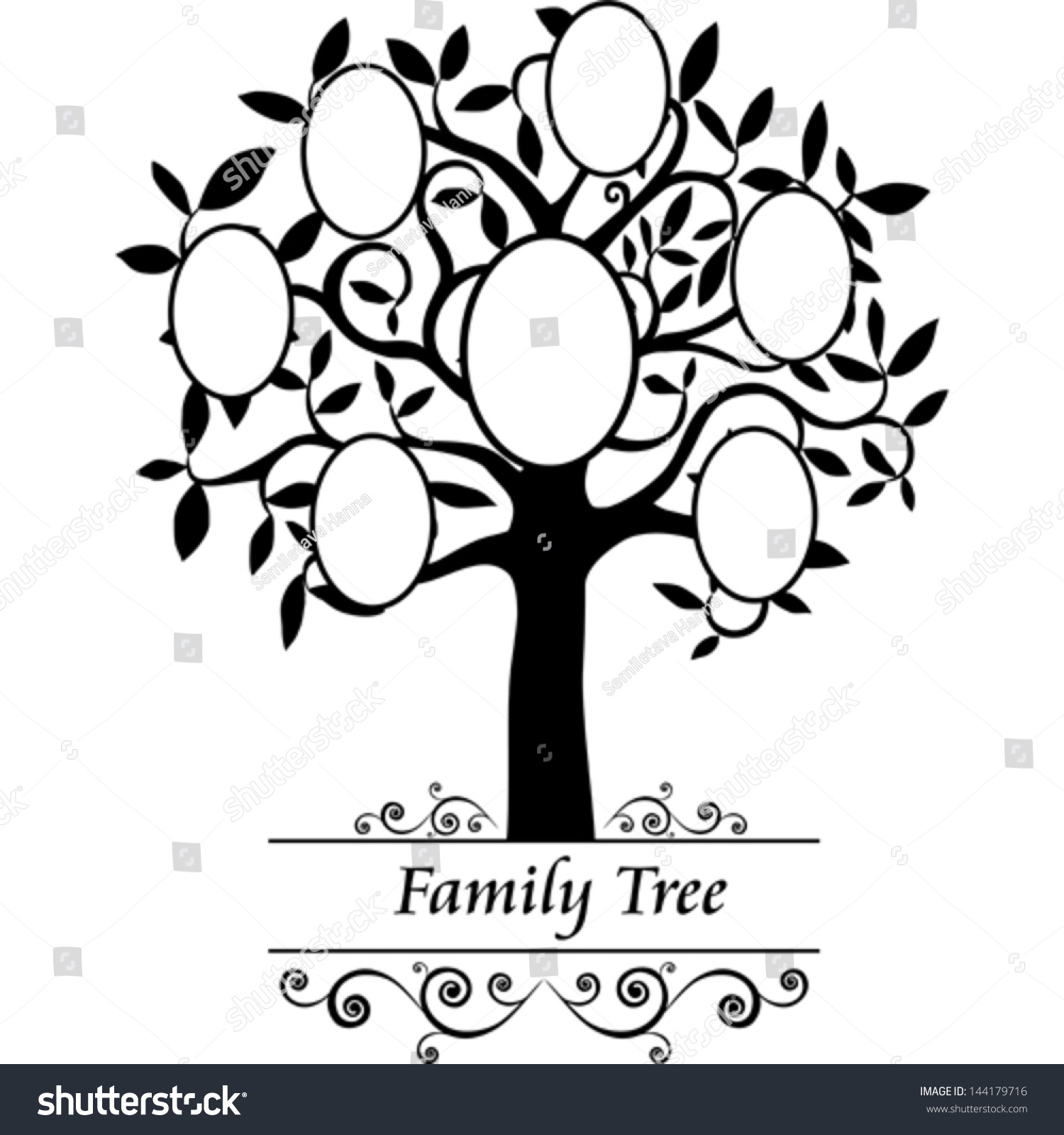 Family Tree Frames Empty Your Input Stock Vector (royalty Free 