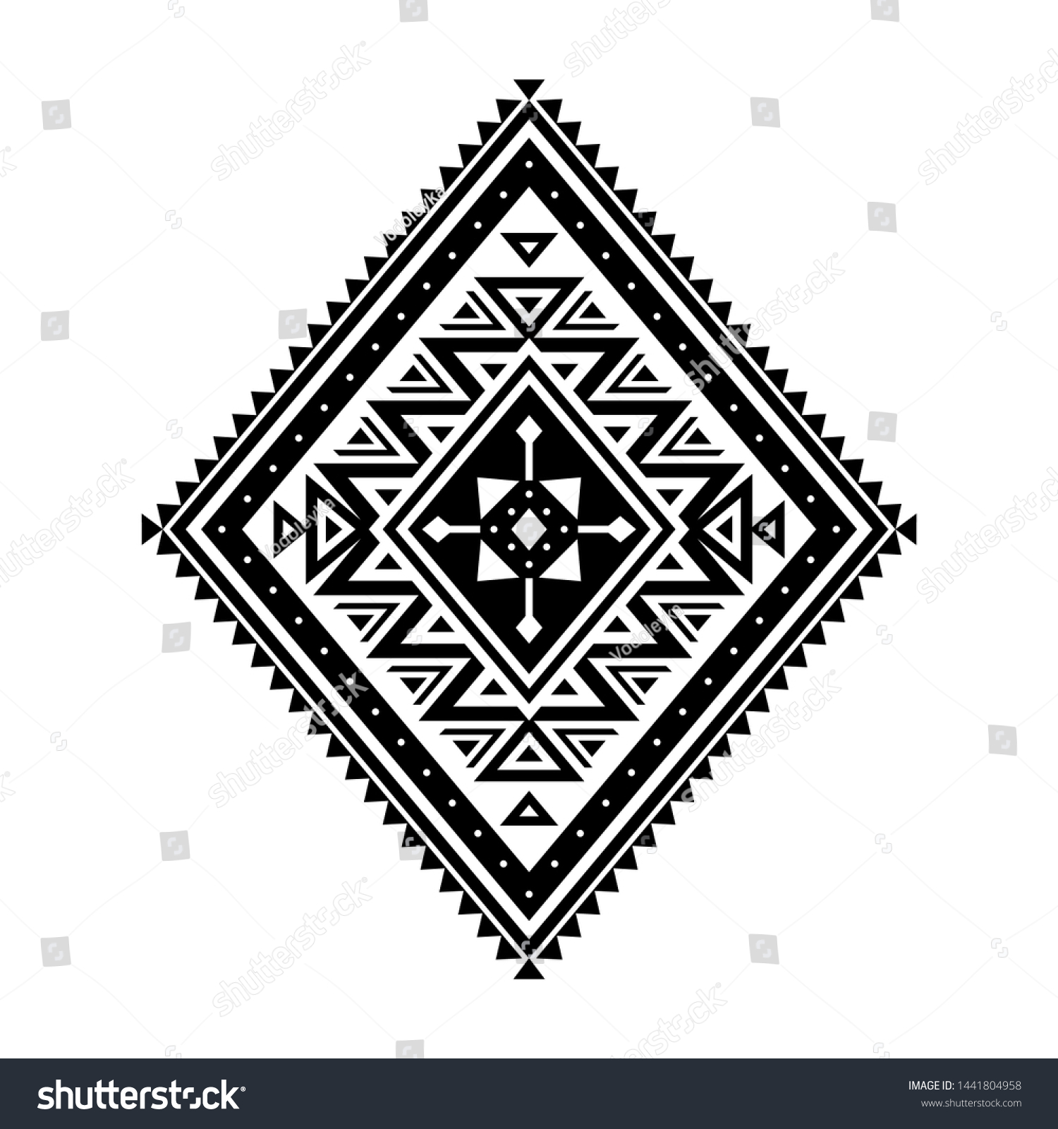 Aztec Vector Element Ethnic Ornament Tribal Stock Vector (royalty Free 