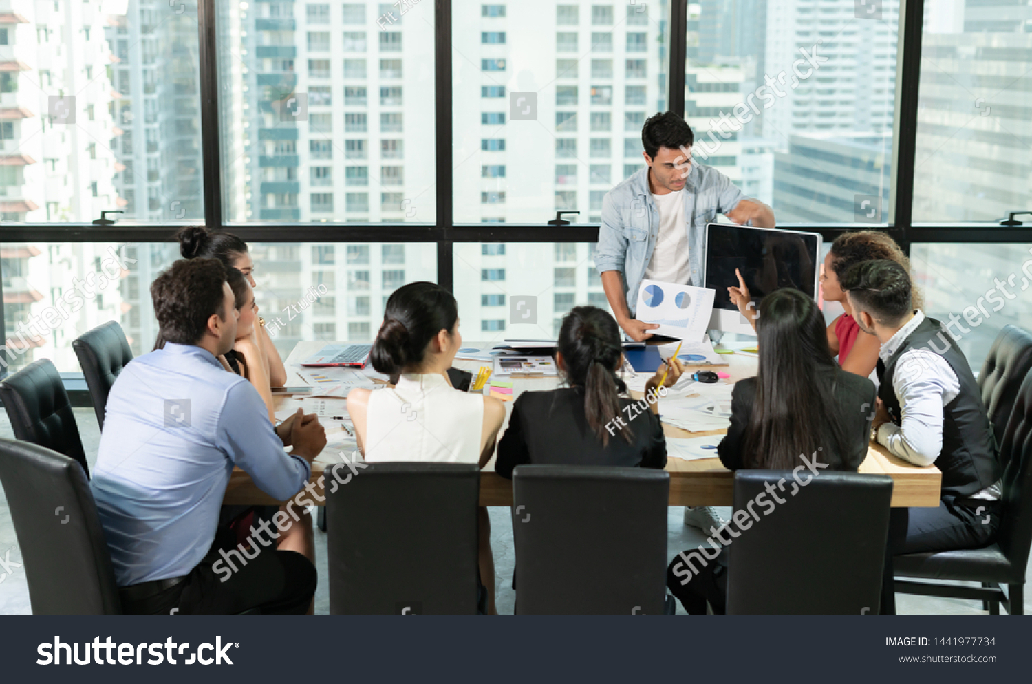 Planning Risk Strategy Businessbusiness People Meeting Stock Photo 