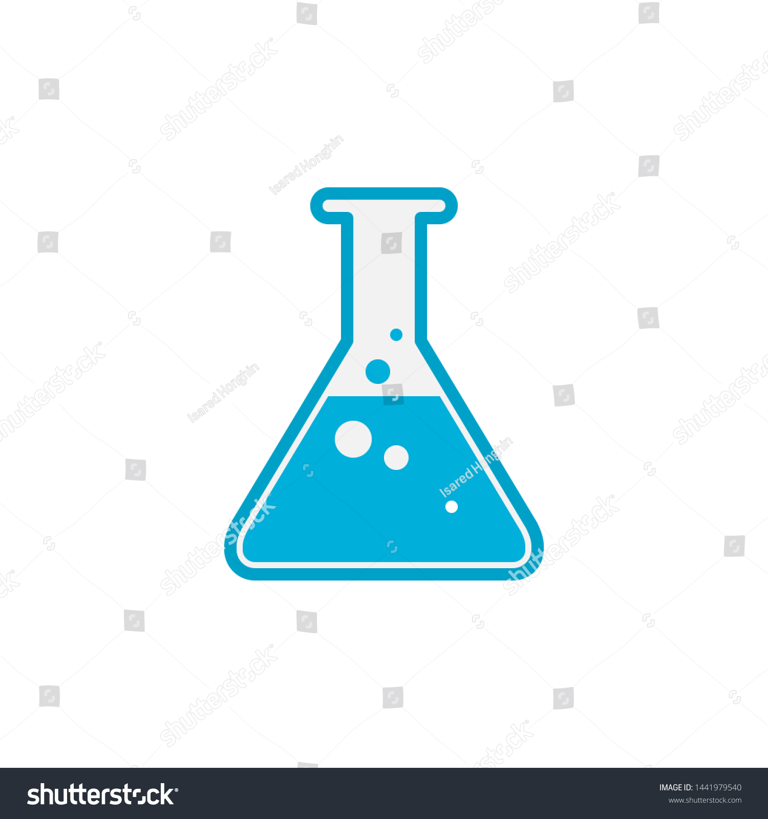 Laboratory Tube Icon Flat Design Isolated Stock Vector (Royalty Free ...