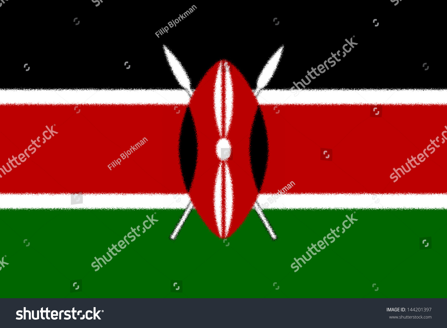 Spatter Flag Illustration Kenya Stock Illustration 144201397 Shutterstock