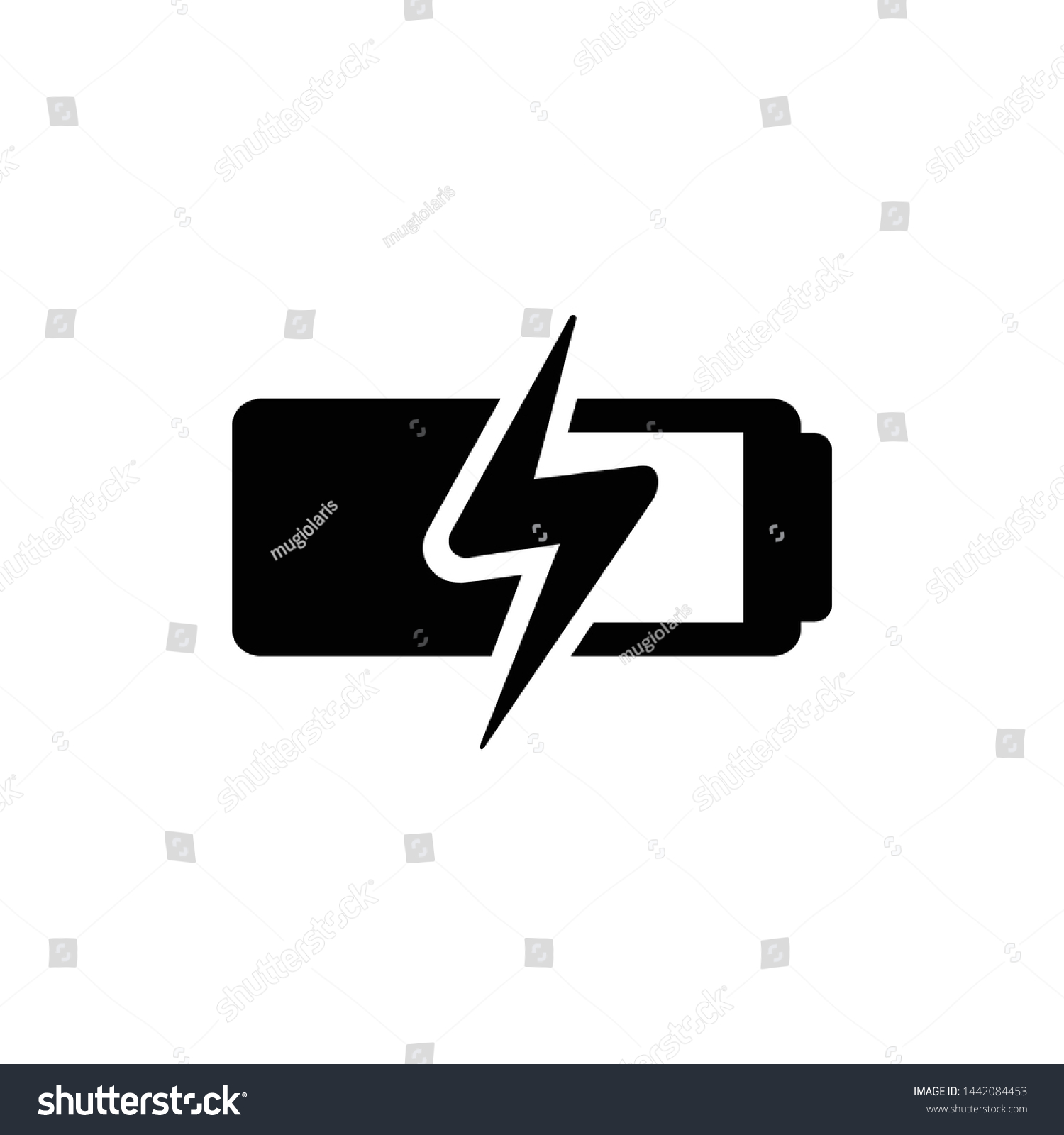 Battery Charging Icon Symbol Vector Illustration Stock Vector (royalty 