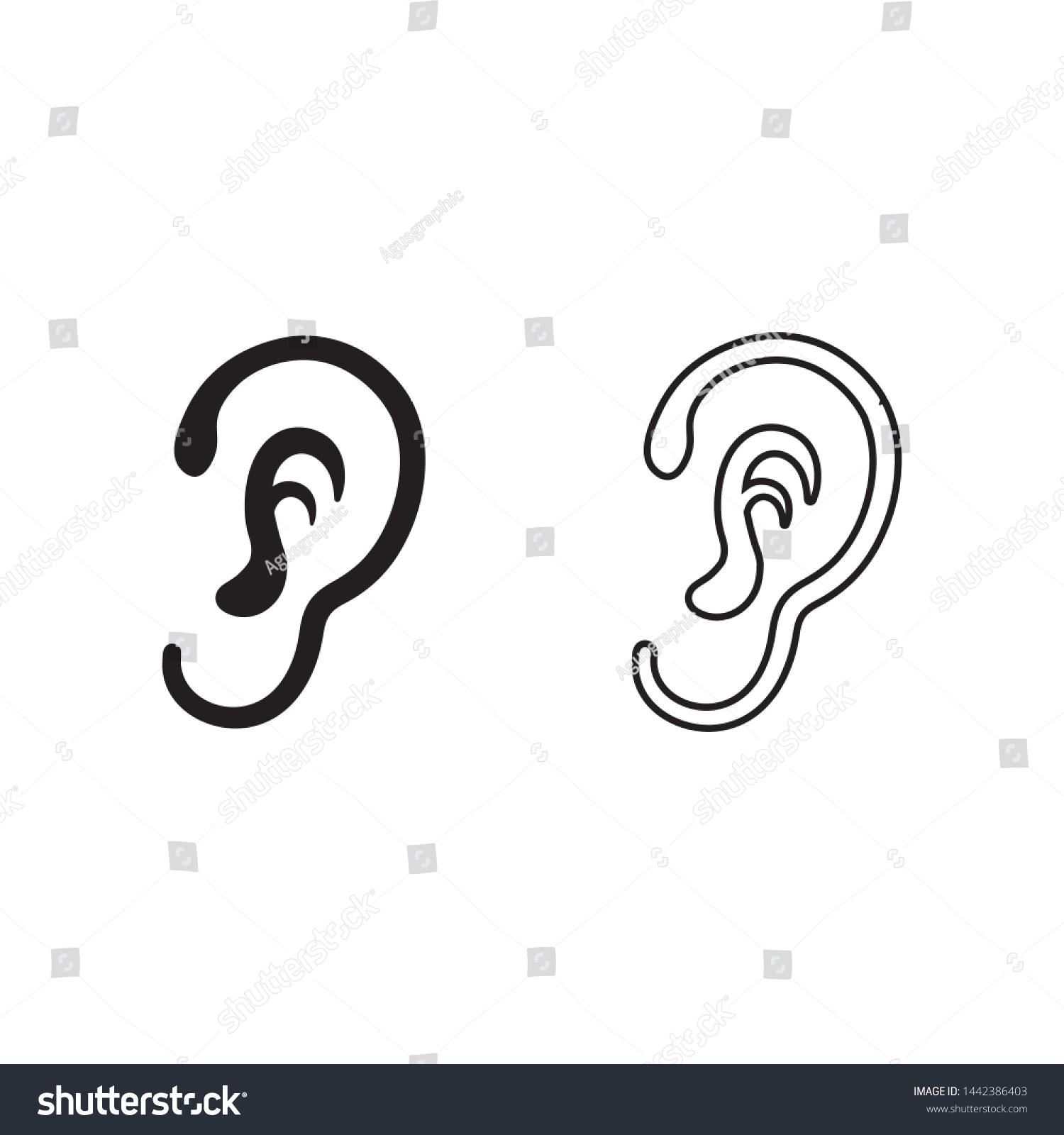 Ear Diagnose Health Logo Desain Vector Stock Vector (Royalty Free ...