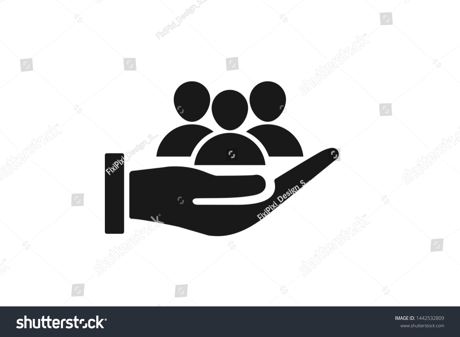 Team Work Icon Business Man Icon Stock Vector (Royalty Free) 1442532809 ...