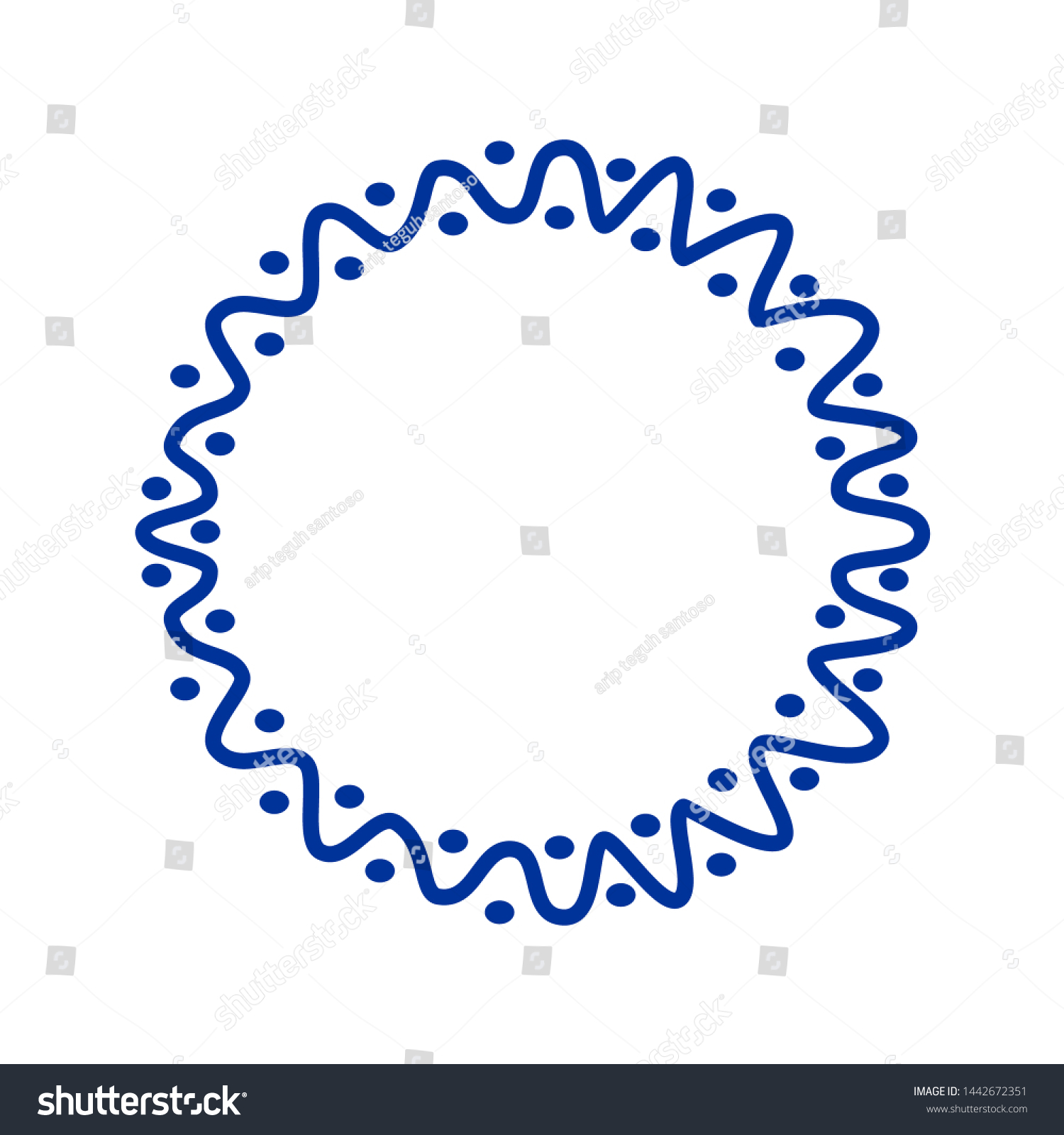 Decorative Circular Line Art Frames Design Stock Vector (Royalty Free ...