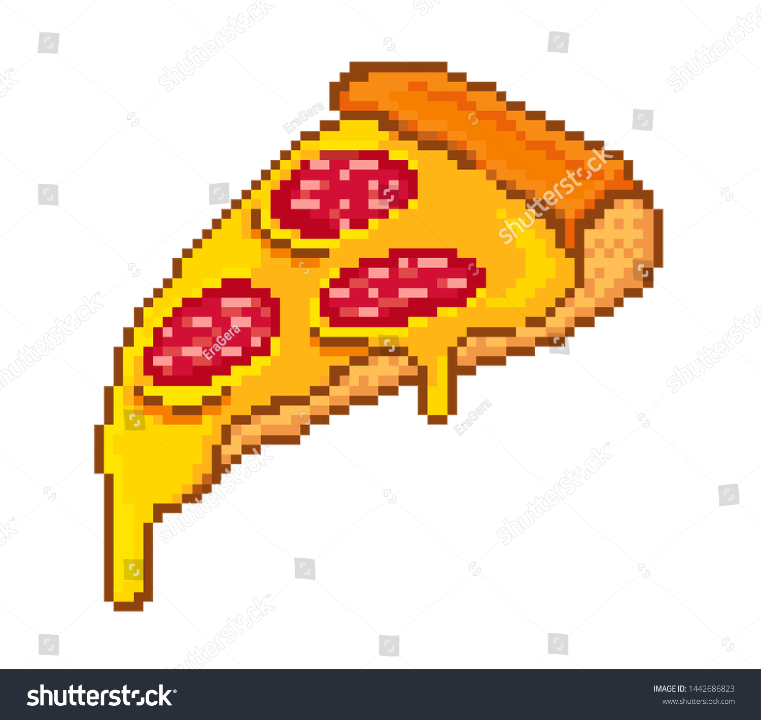 Пиксельная пицца по сетке