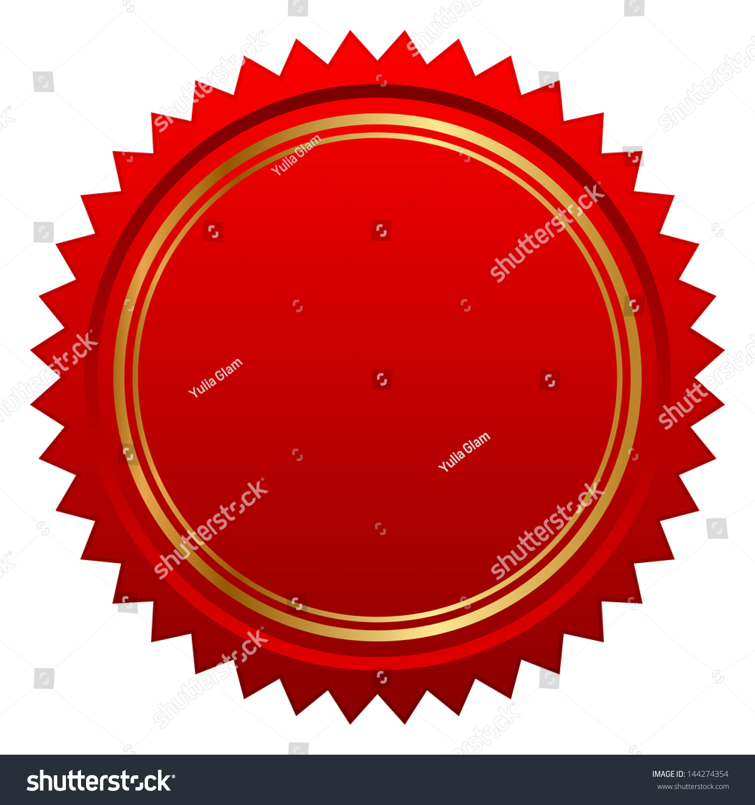 Vector Illustration Red Seal Stock Vector (Royalty Free) 144274354 ...