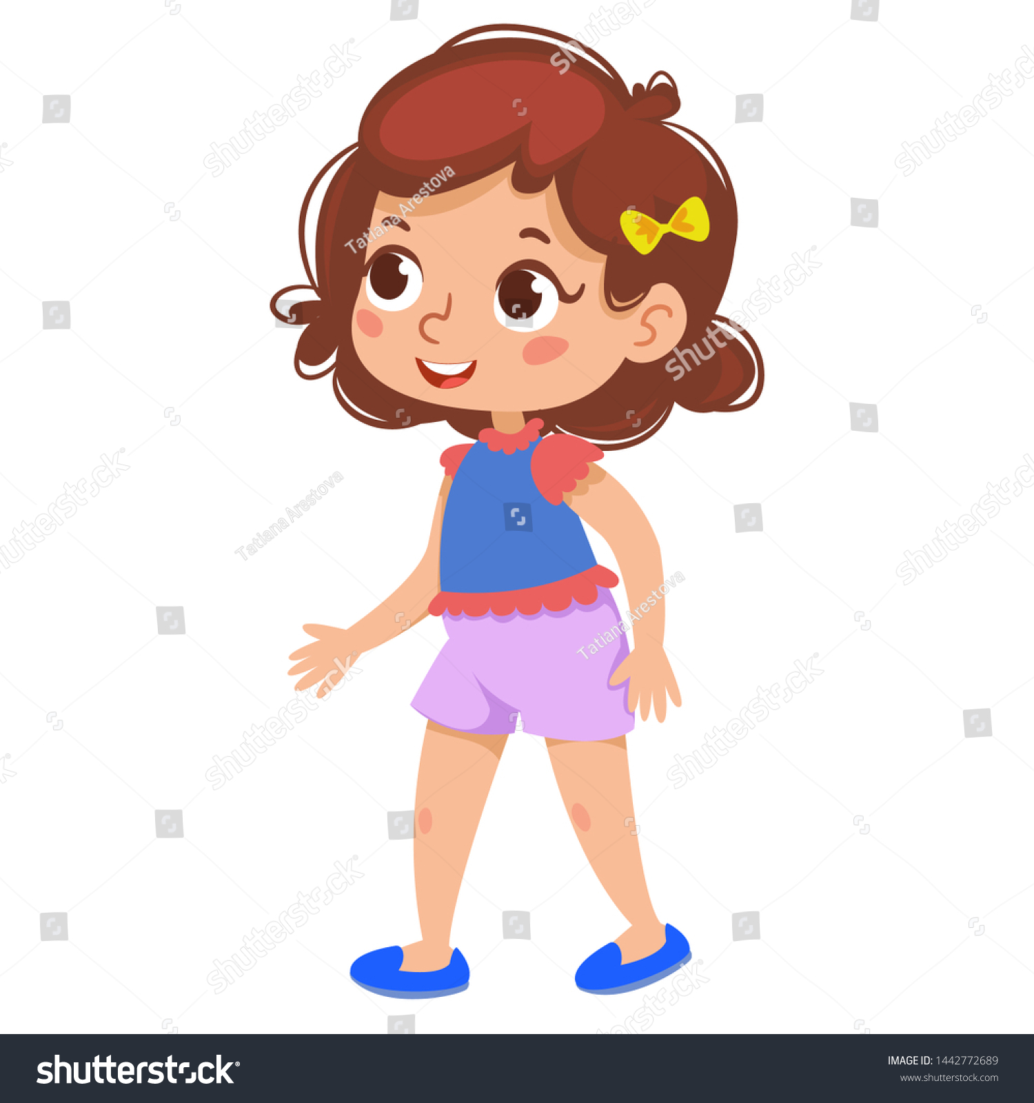animated girl standing