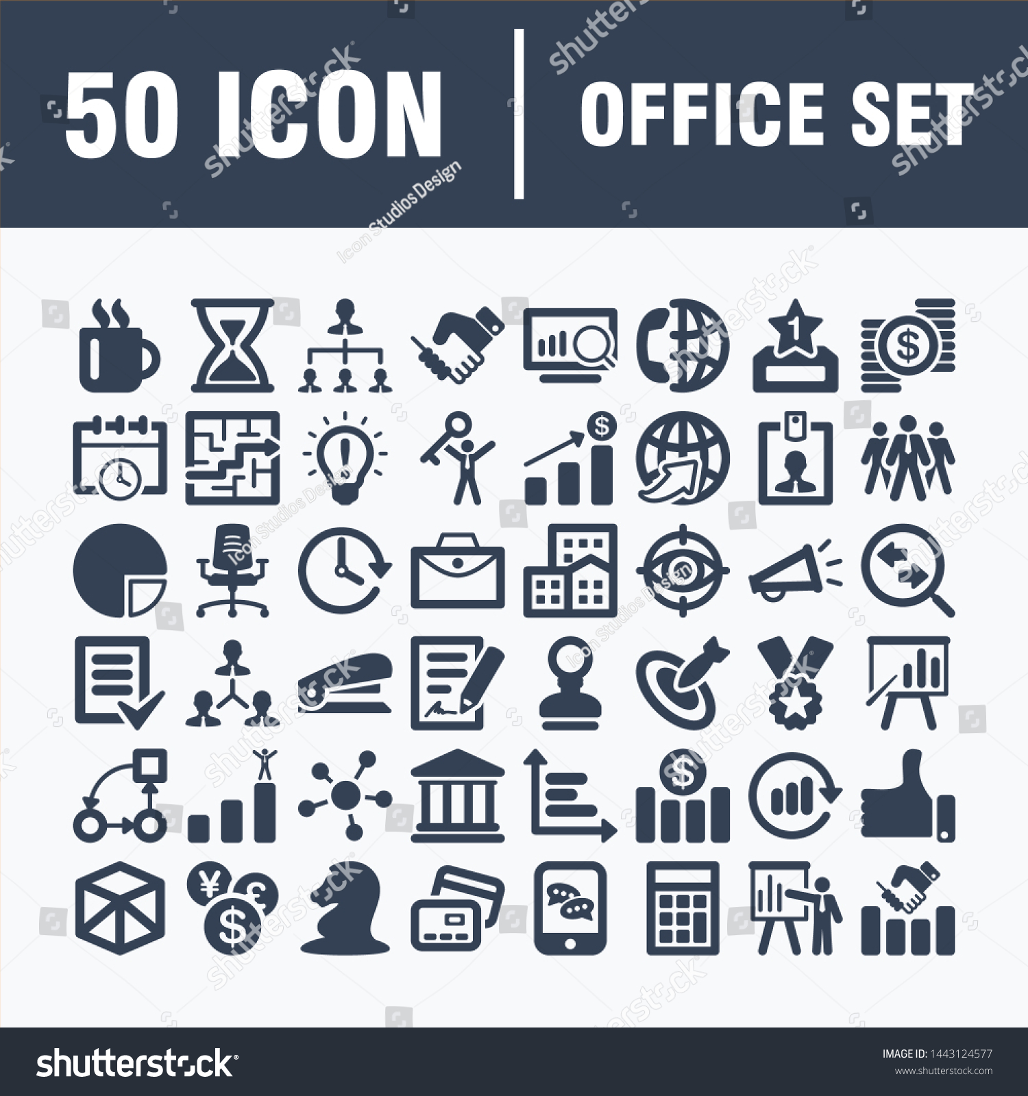 Office Icon Set Your Creative Design Stock Vector (Royalty Free ...