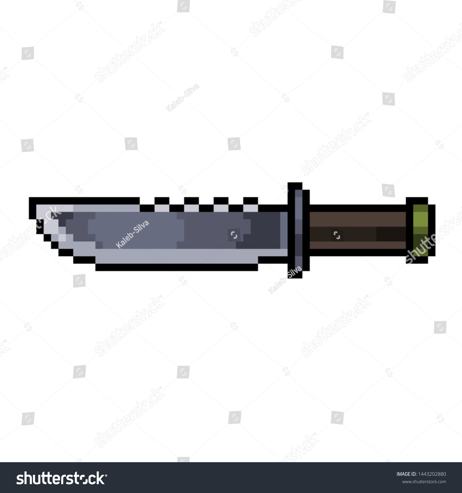 Толстый нож пиксельный