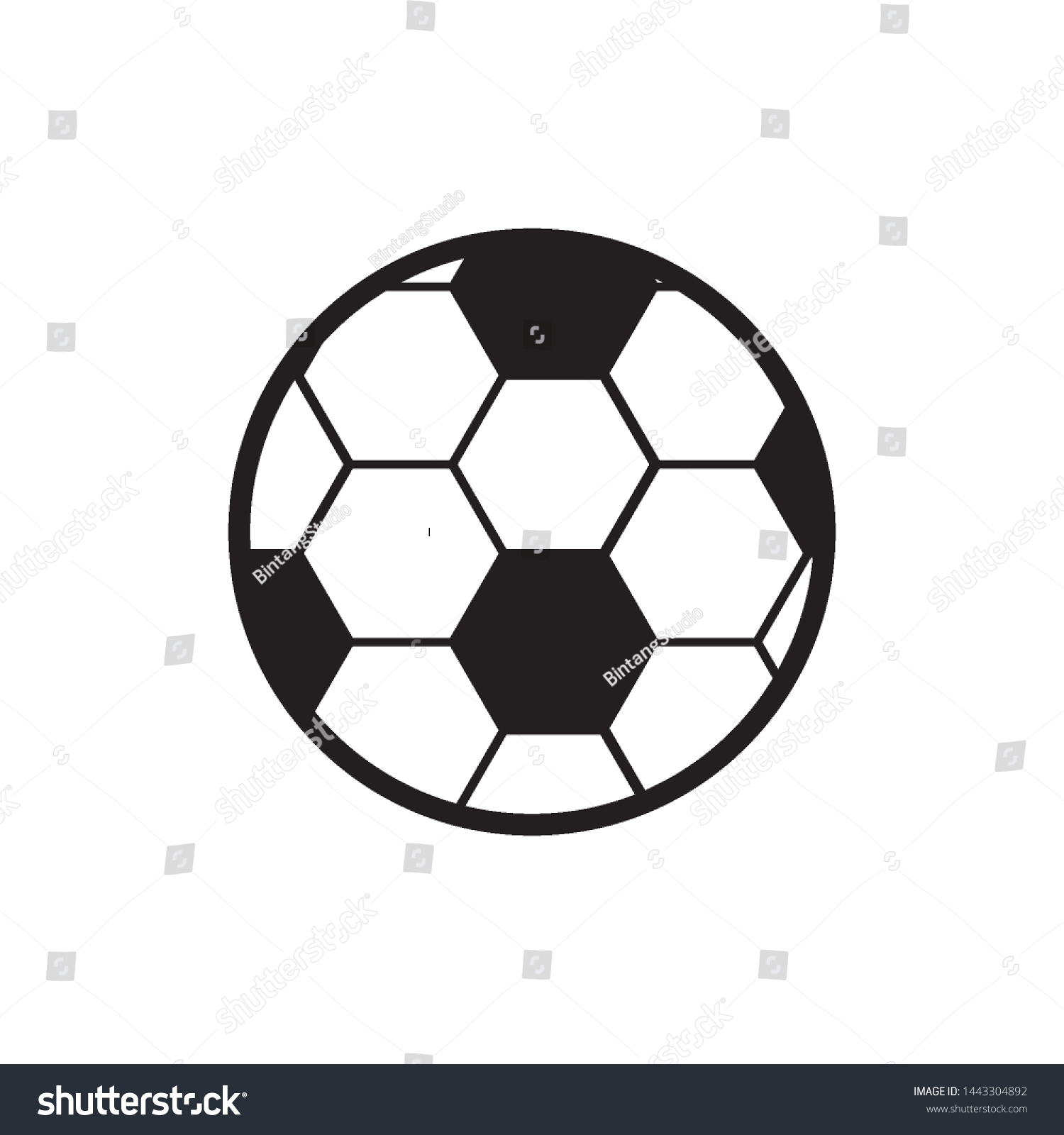 Football Icon Logo Vector Design Template Stock Vector (Royalty Free ...