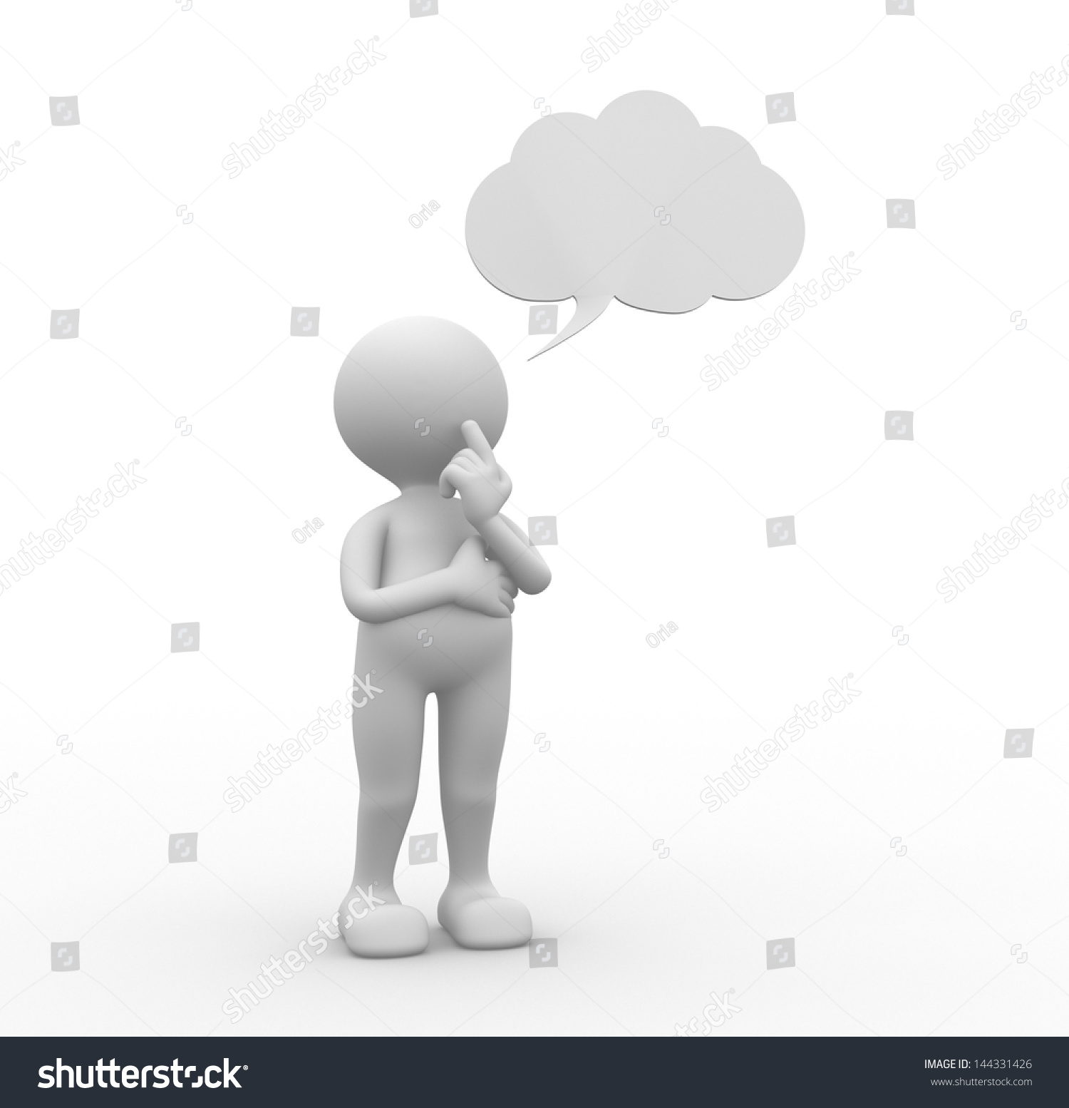 3d People Man Person Bubbles Concept Stock Illustration 144331426 ...