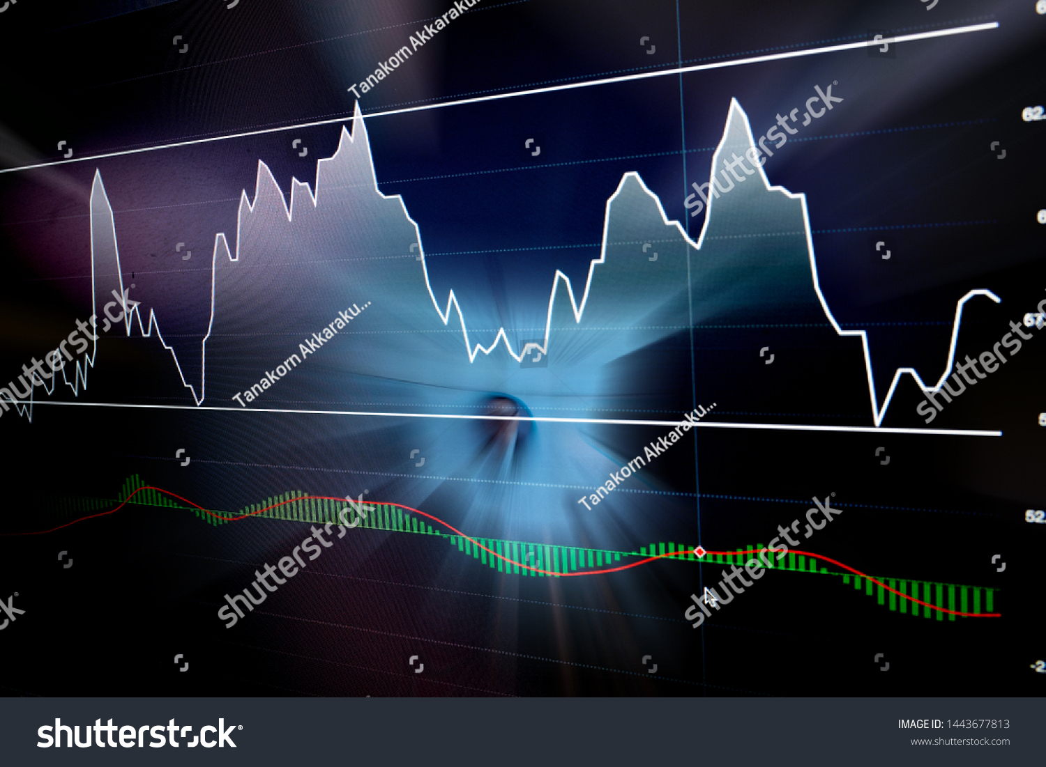 Stock Market Graph Chart Trend Line Stock Photo 1443677813 | Shutterstock