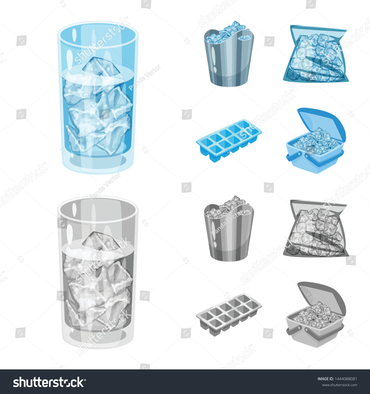 Vector Illustration Texture Frozen Symbol Collection Stock Vector ...