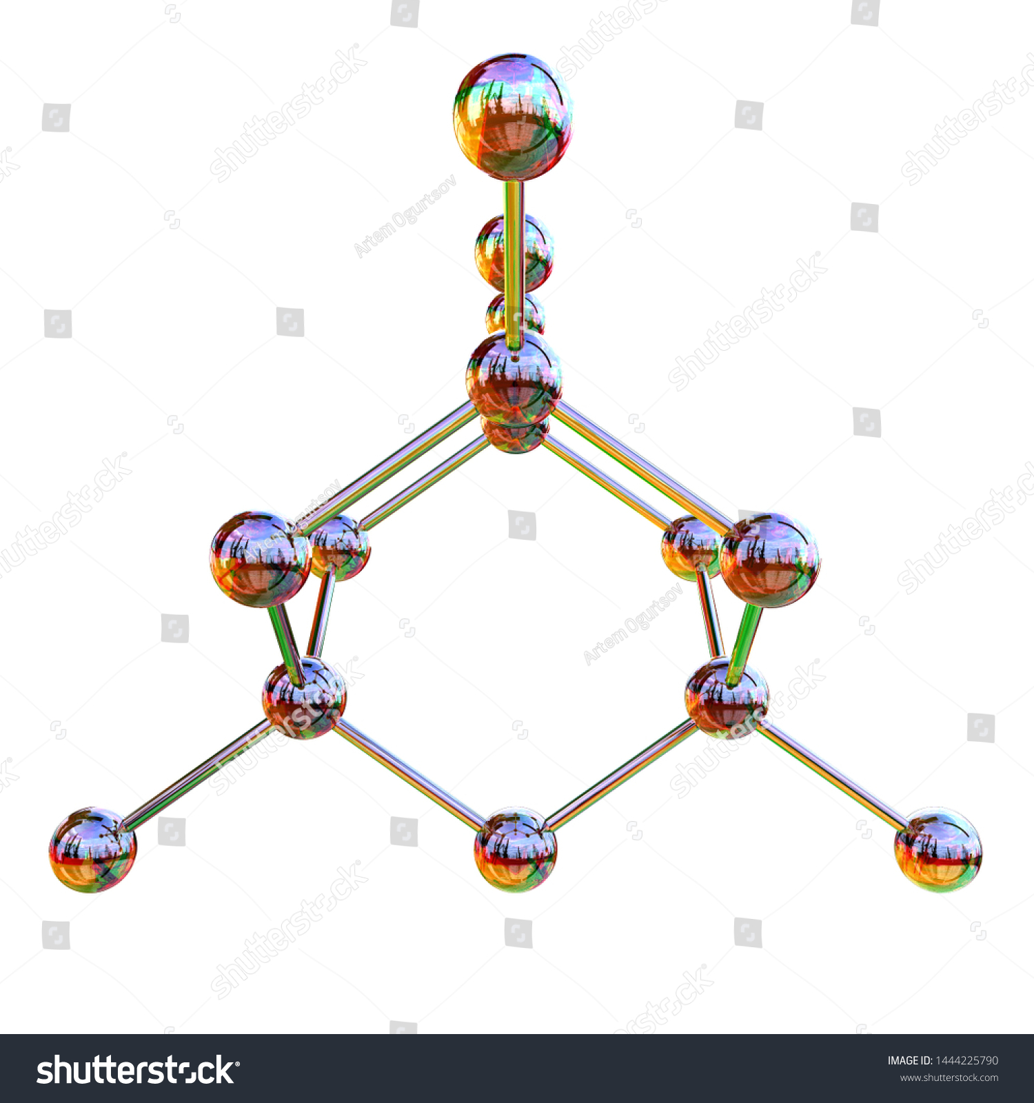 Molecular Structure Diamond 3d Render Atomic Stock Illustration ...