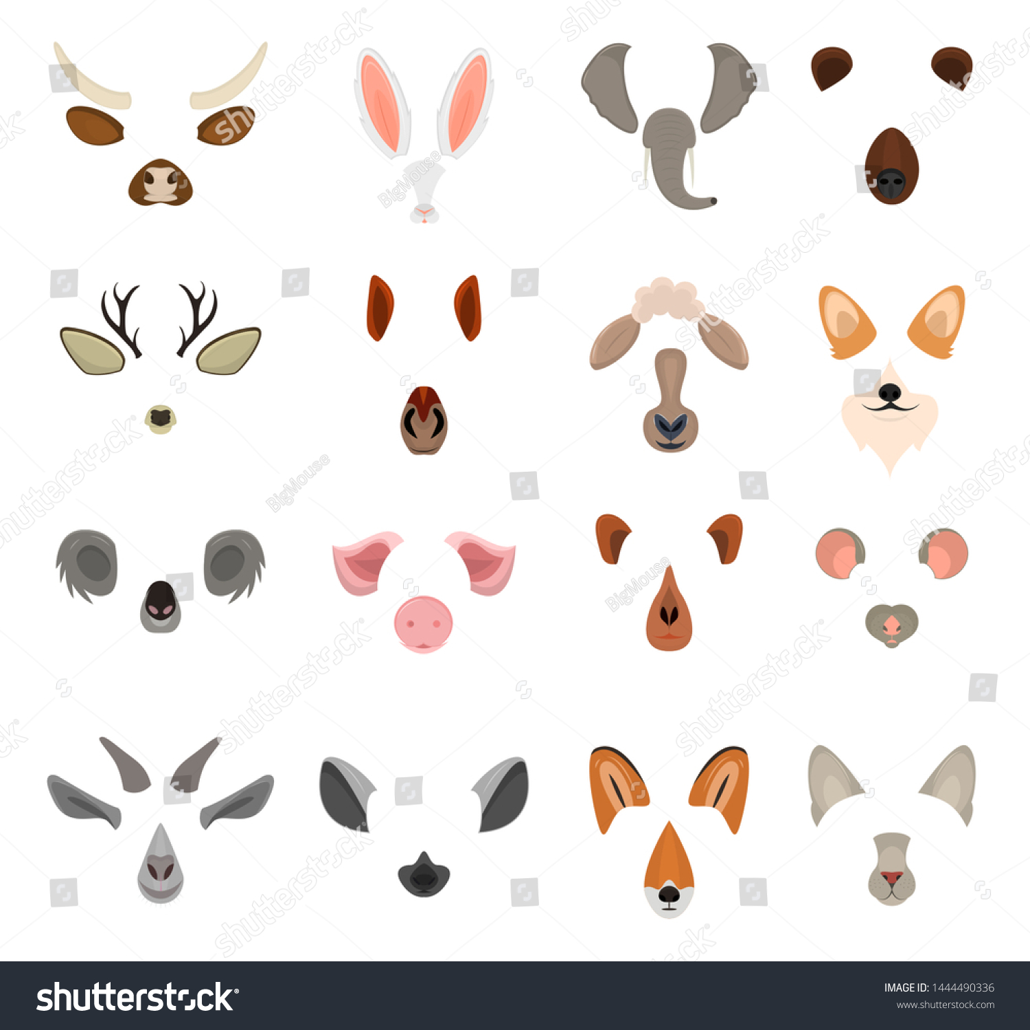 Realistic 3d Detailed Animal Face Video Stock Vector (Royalty Free ...