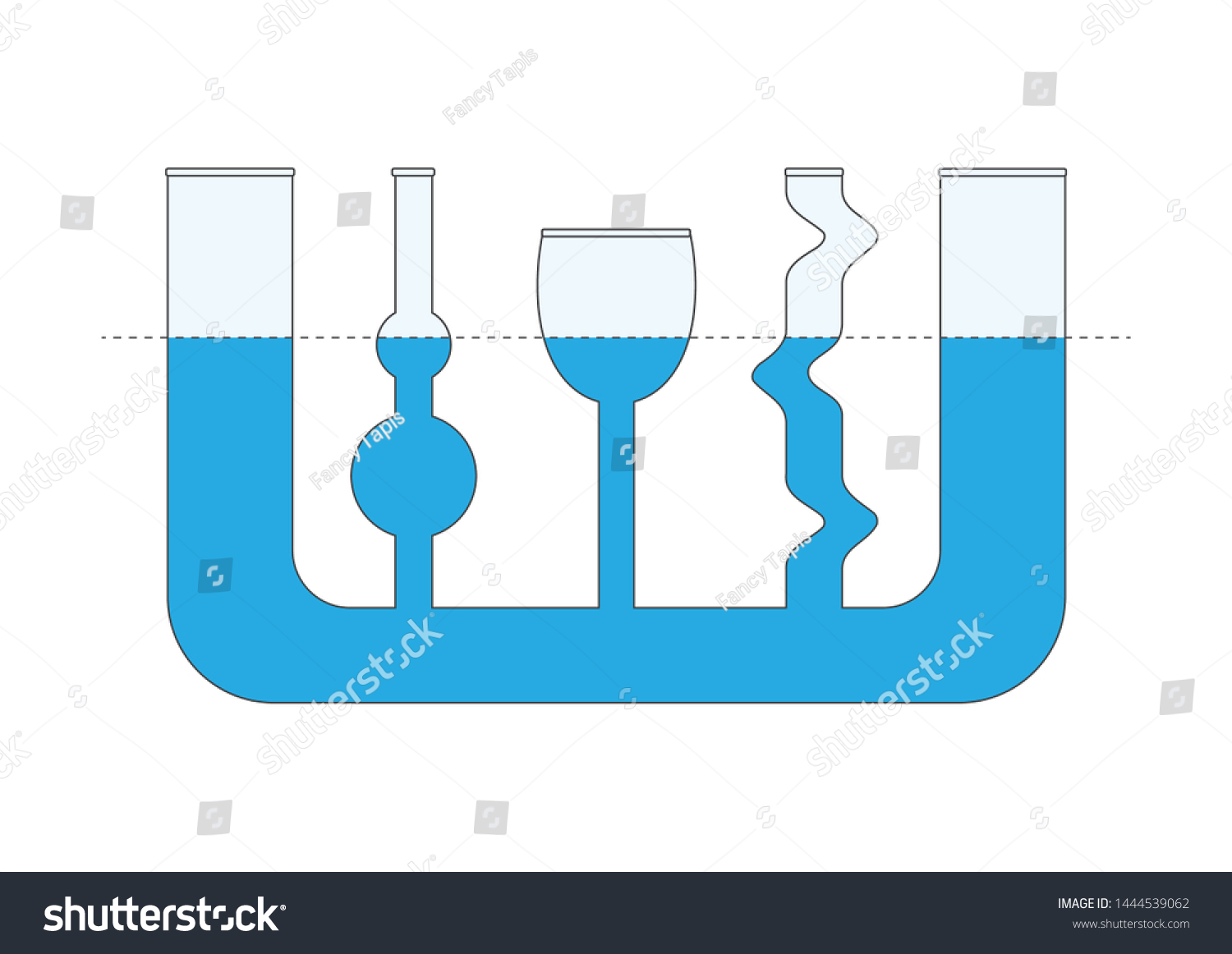 Сосуда горячи. Сообщающиеся сосуды вектор. Hydrostatic Pressure Vessels. Communicating Vessels. Переливающиеся сосуды физика вектор.