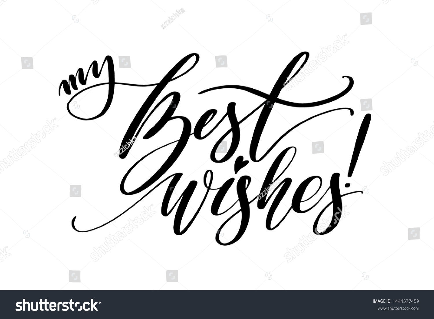 my-best-wishes-greeting-quote-lettering-stock-vector-royalty-free