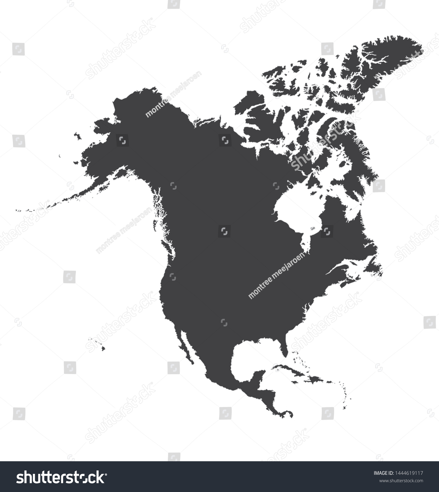 North American Map That Split Ratio Stock Vector (Royalty Free ...