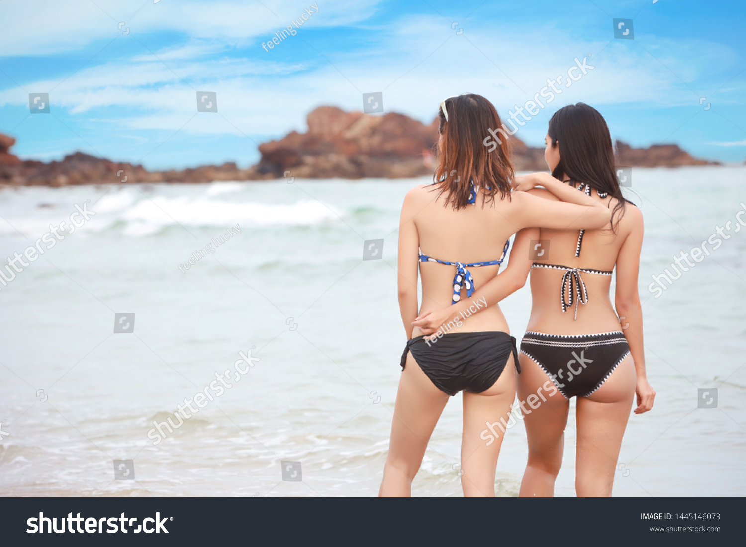 Hot Lesbian Bikini Beach