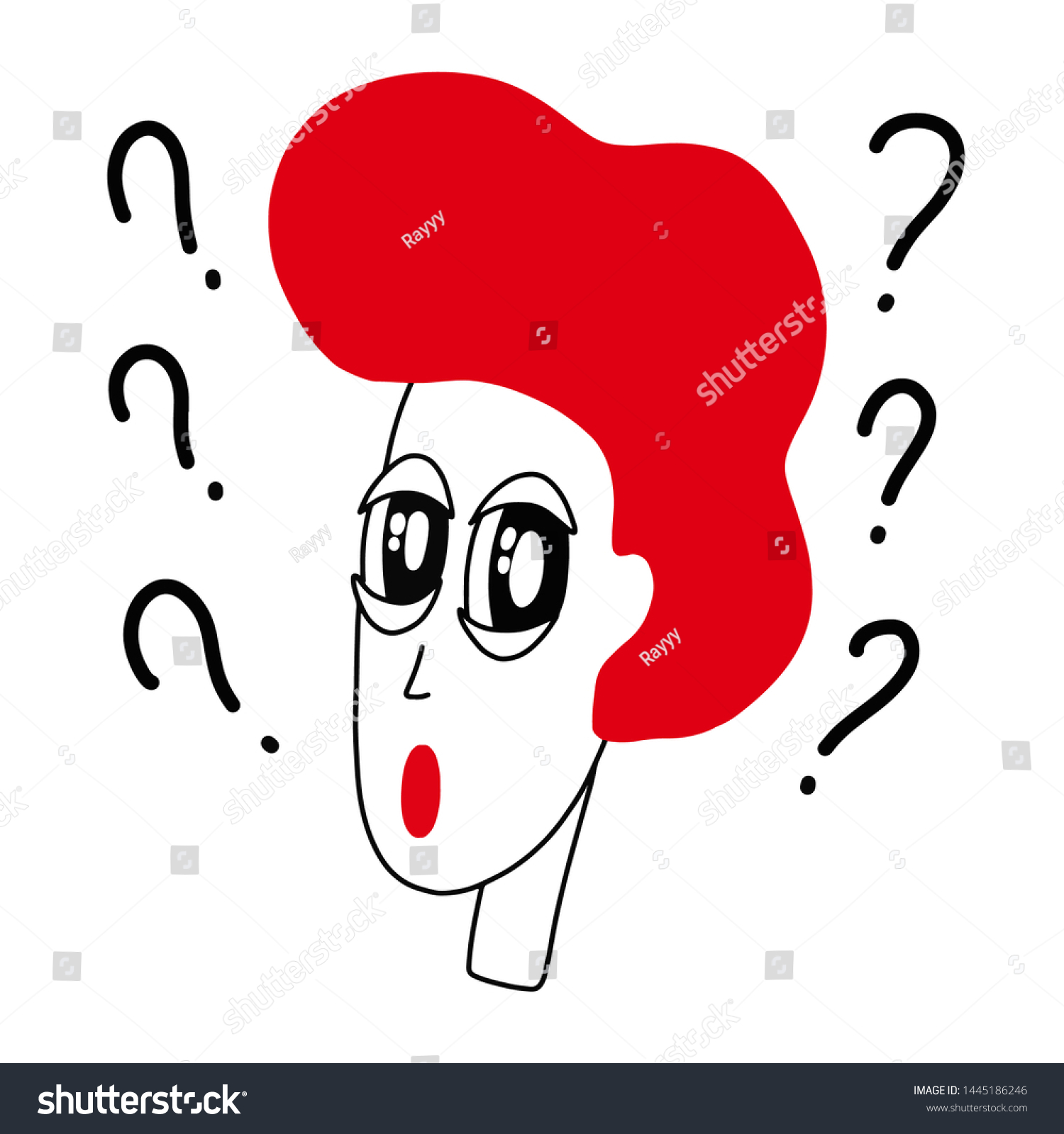 Cartoon Thinking Man Question Mark Think 스톡 벡터로열티 프리 1445186246 Shutterstock 9316
