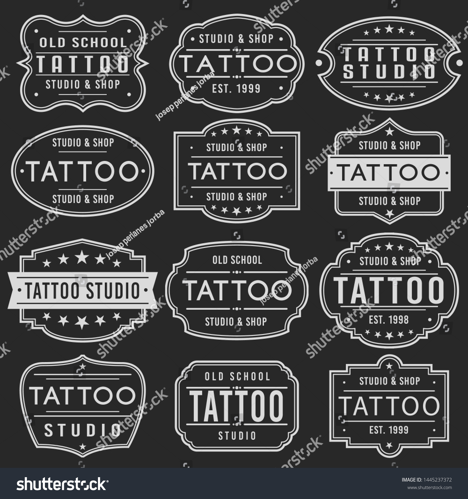 Tattoo Premium Quality Stamp Frames Grunge Stock Vector (Royalty Free ...