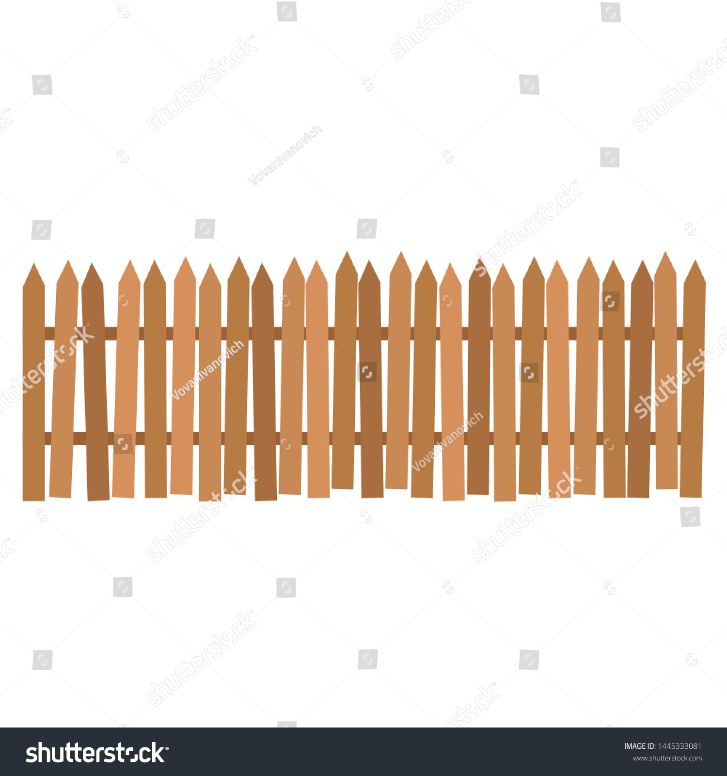 Rural Wooden Fences Pickets Vector Brown Stock Vector Royalty Free Shutterstock