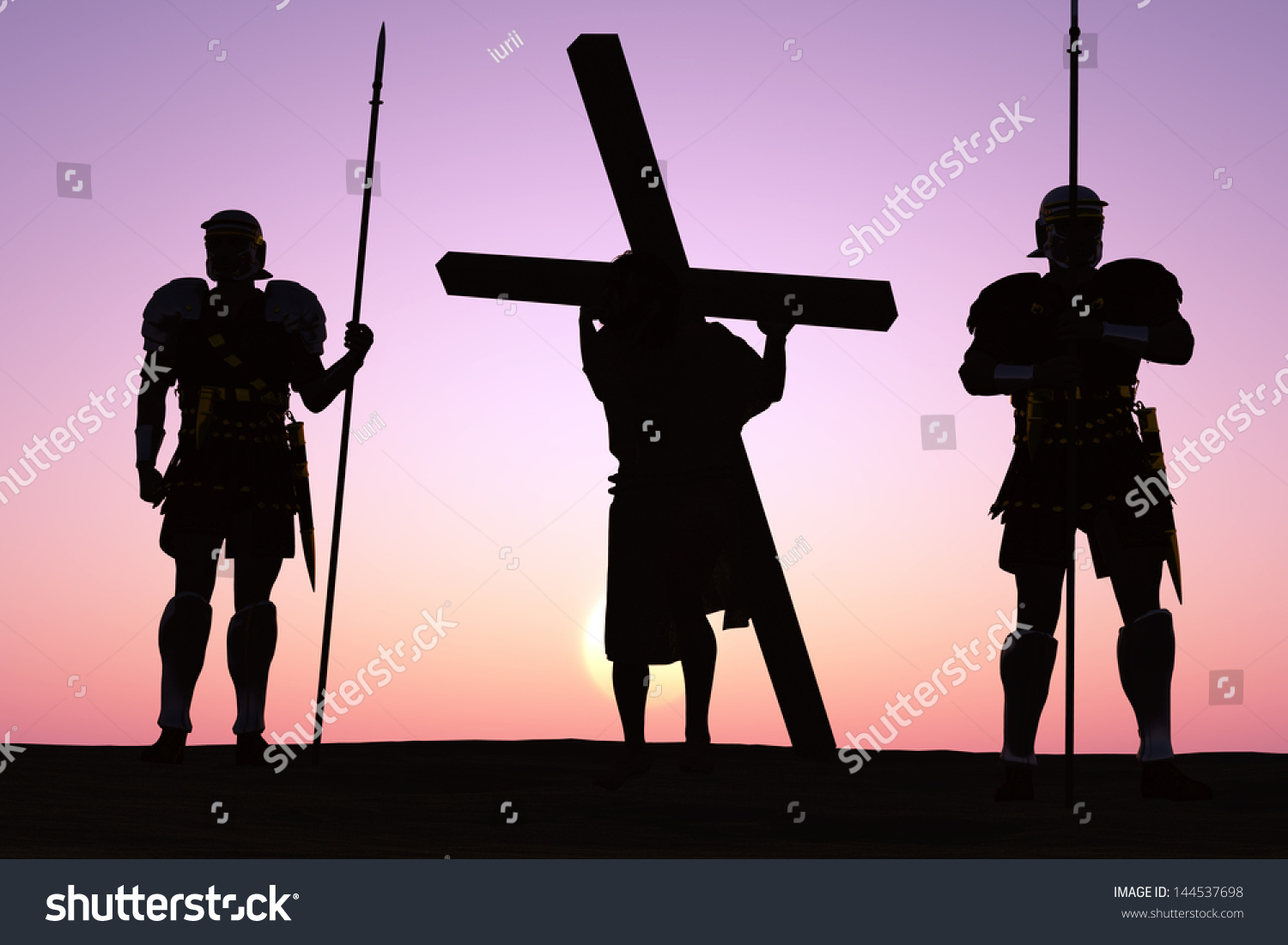 crucified-jesus-soldiers-stock-illustration-144537698-shutterstock