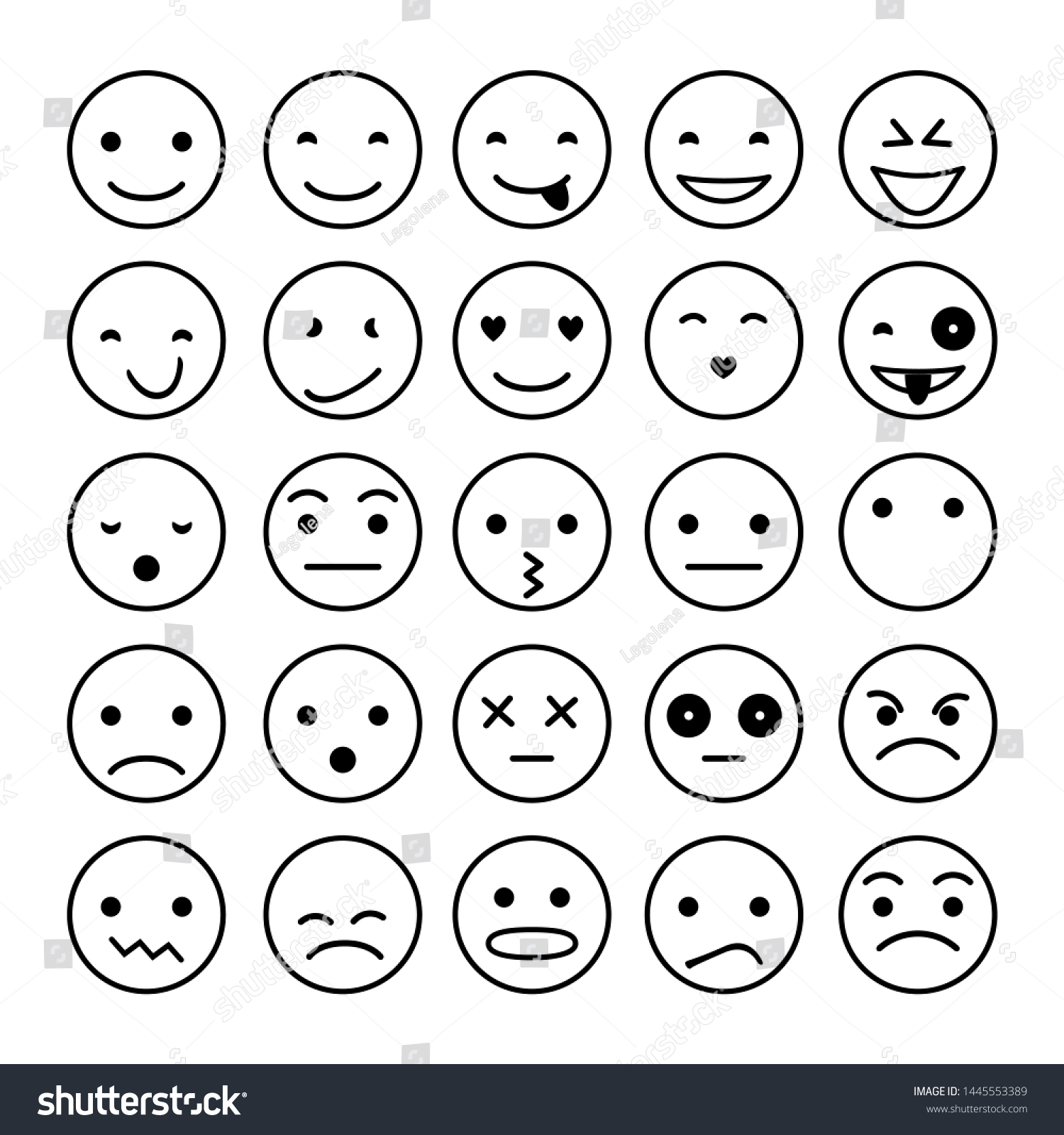 Smile Icons Vector Illustration Isolated On Stock Vector (Royalty Free ...