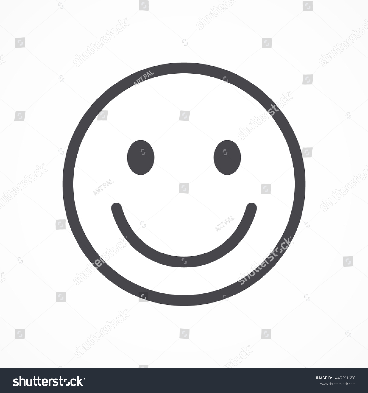 Smile Line Icon Smile Pictogram Symbol Stock Vector (Royalty Free ...