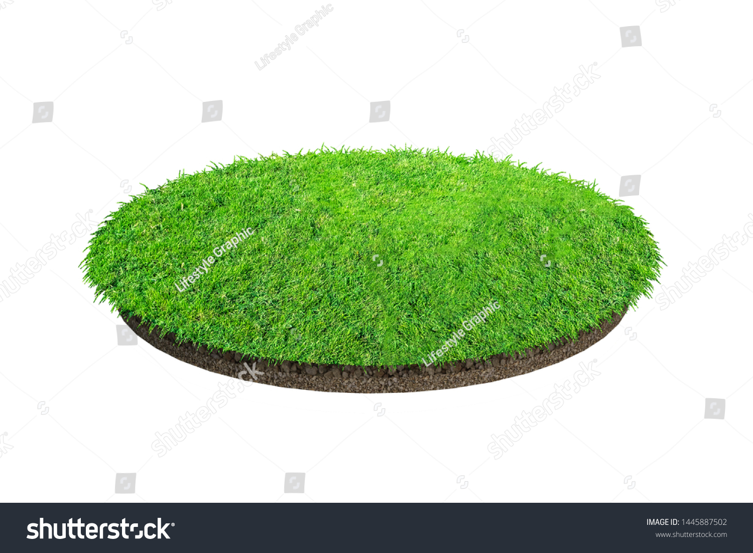 Abstract Green Grass Texture Background Circle Stock Photo 1445887502 ...