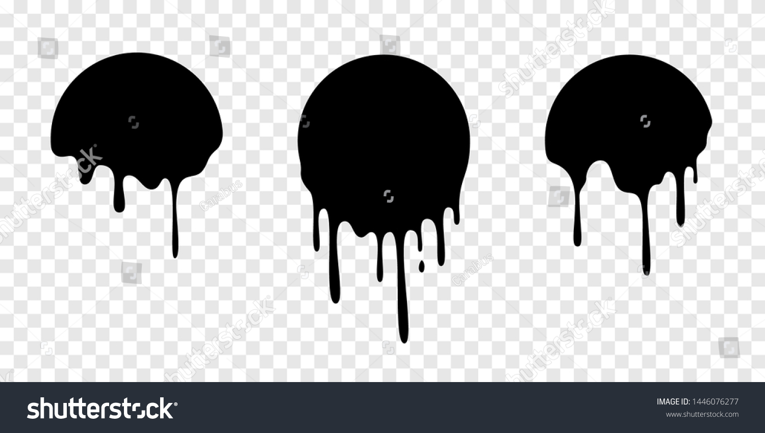 Paint Drip Stickers Circle Labels Vector Stock Vector (Royalty Free ...