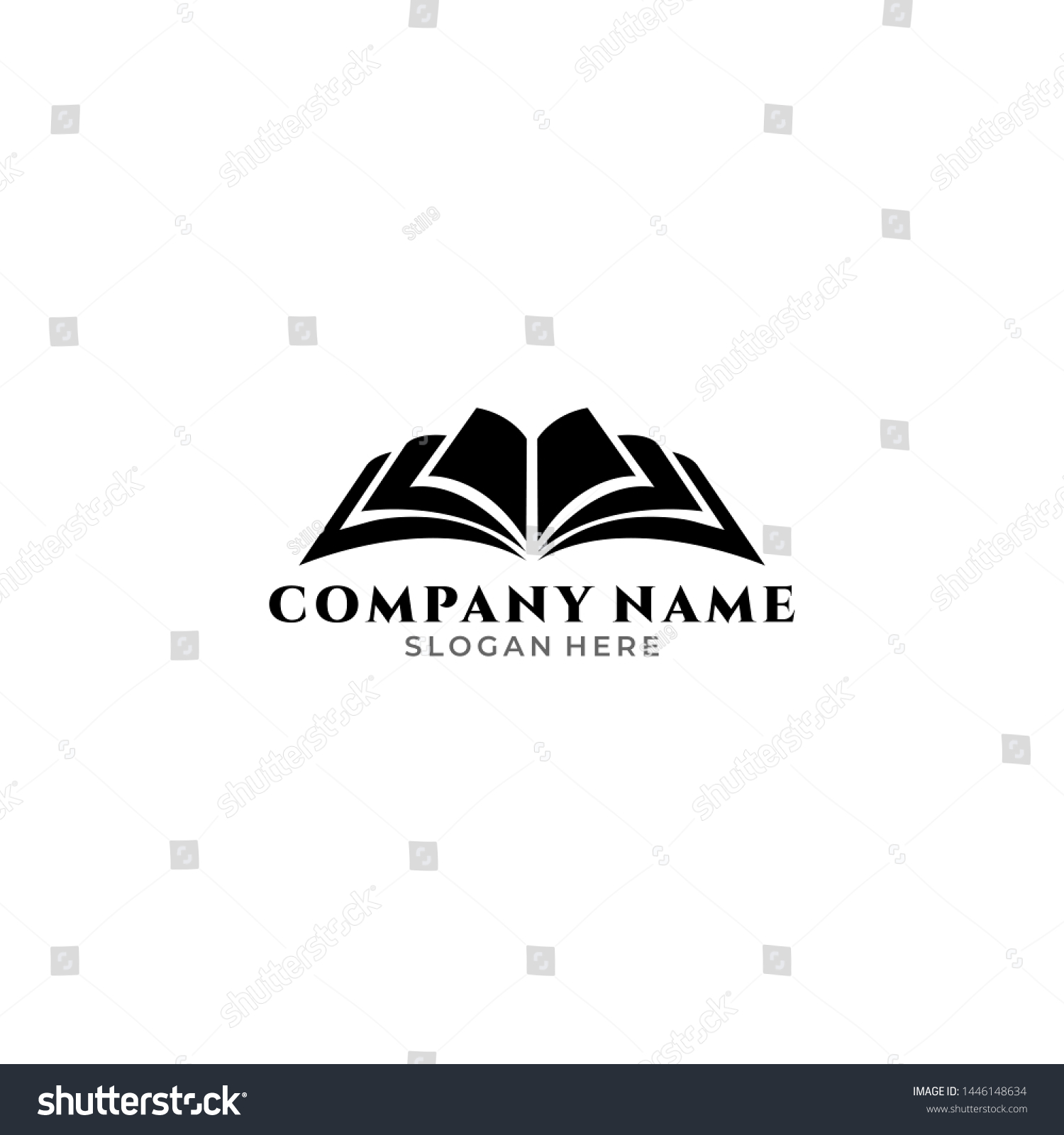 Book Logo Vector Sign Book Smart Stock Vector (Royalty Free) 1446148634 ...