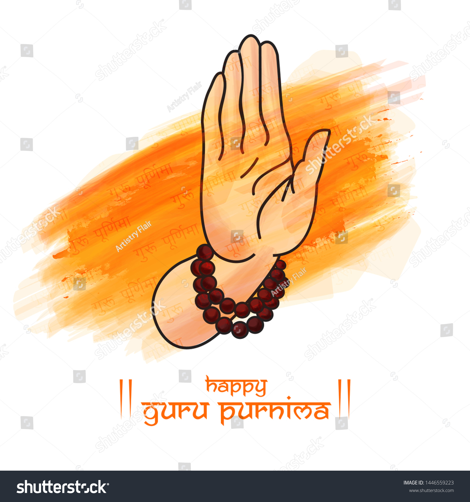 Guru Purnima Festival Indians Nepalese Dedicate Stock Vector (Royalty ...