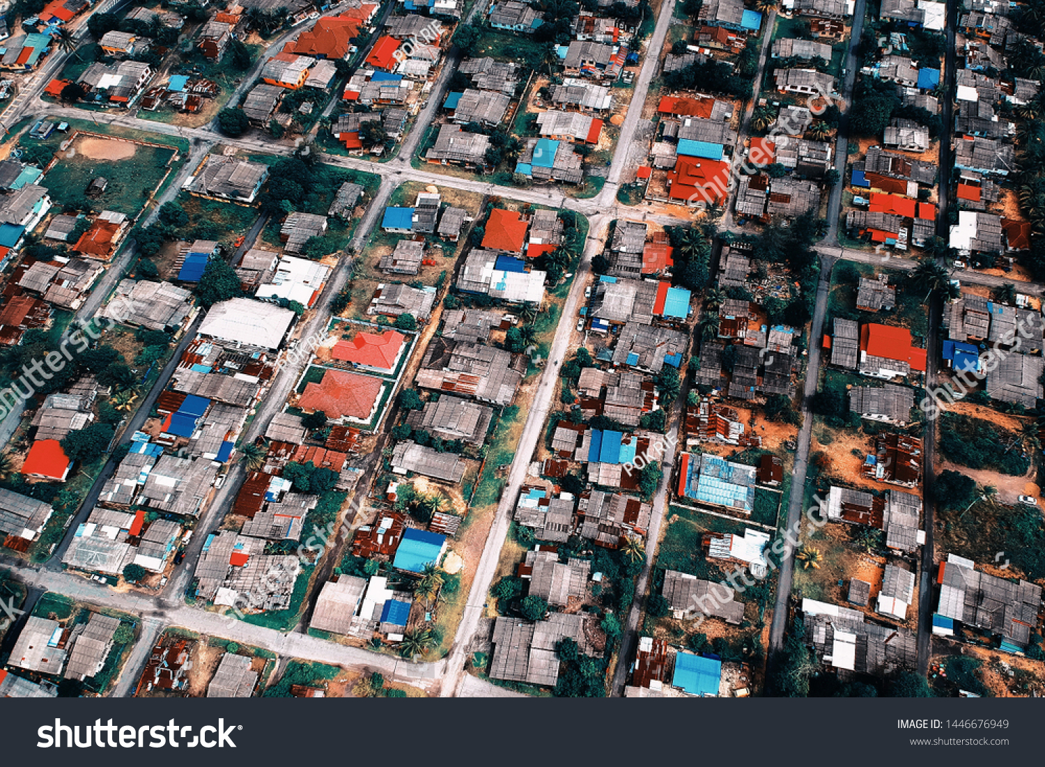 Aerial View Of My Home Aerial View My Village Home Stock Photo 1446676949 | Shutterstock