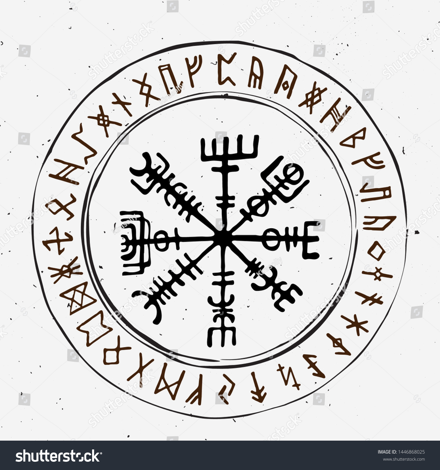 Futhark Norse Islandic Viking Runes Set Stock Vector (royalty Free 