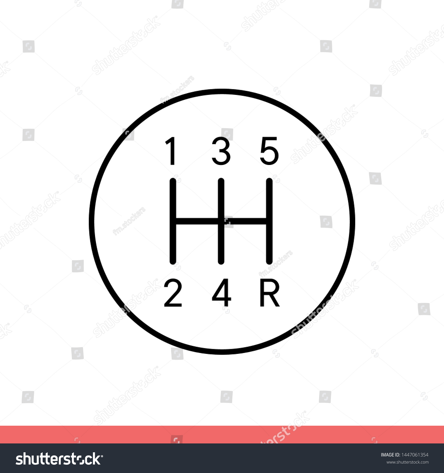 Manual Transmission Icon Vector Gearbox Sign Stock Vector (Royalty Free ...