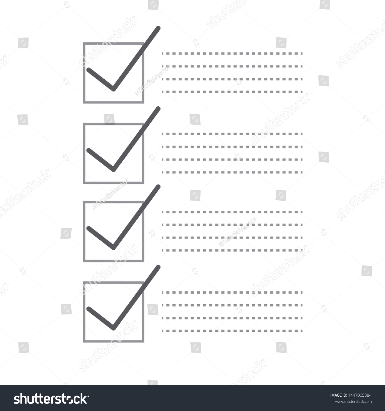 Check List Marker Clipboard Check Marks Stock Vector (Royalty Free ...