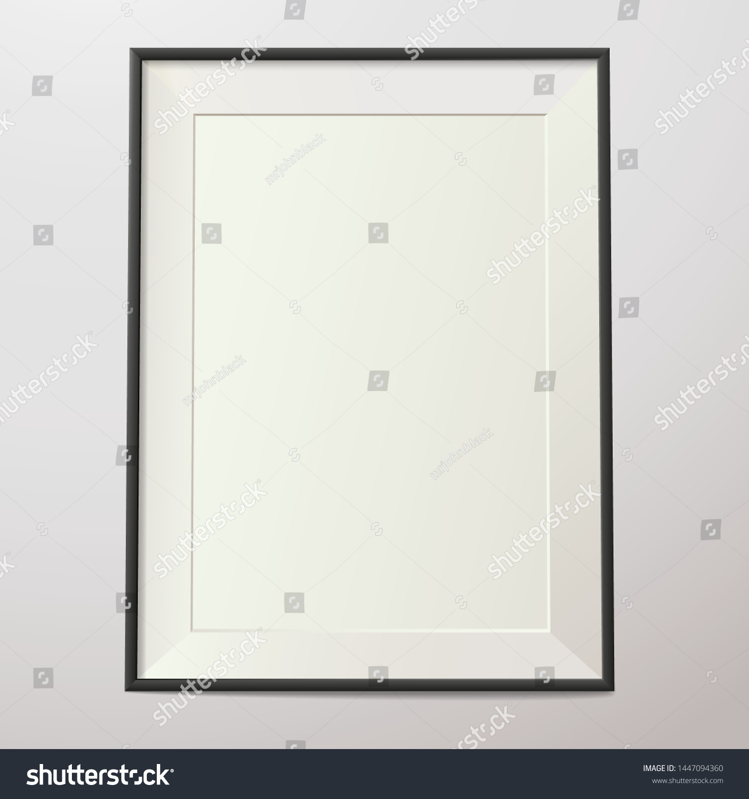 Realistic Frame On Gray Wall Shadow Stock Vector (Royalty Free ...