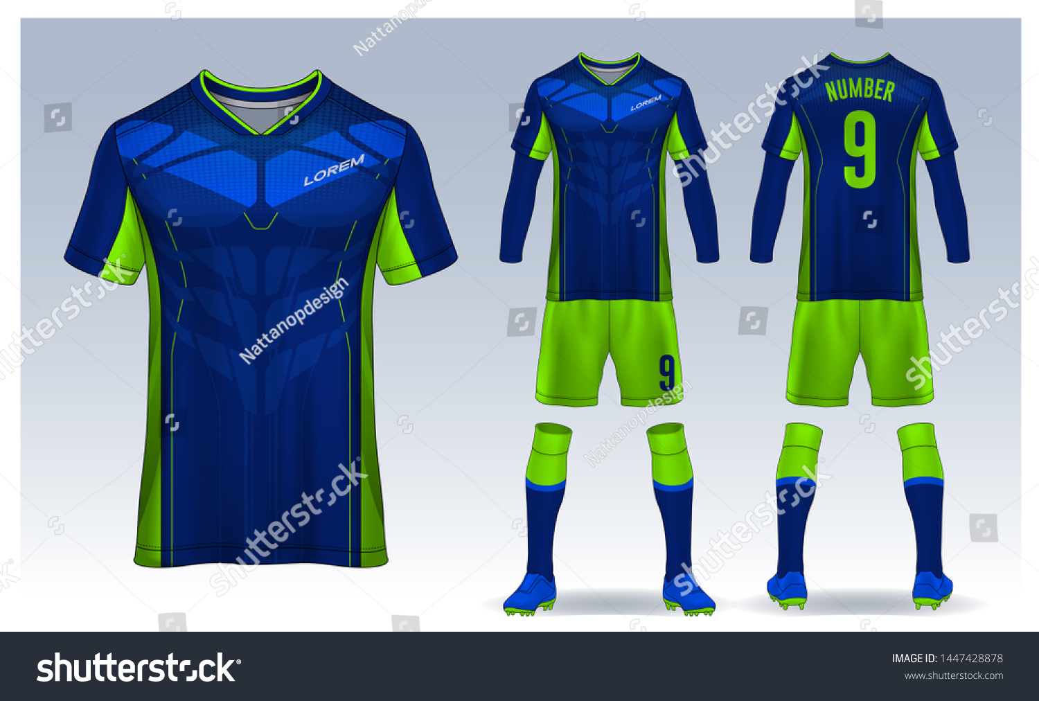 Tshirt Sport Design Template Soccer Jersey Stock Vector (Royalty Free ...