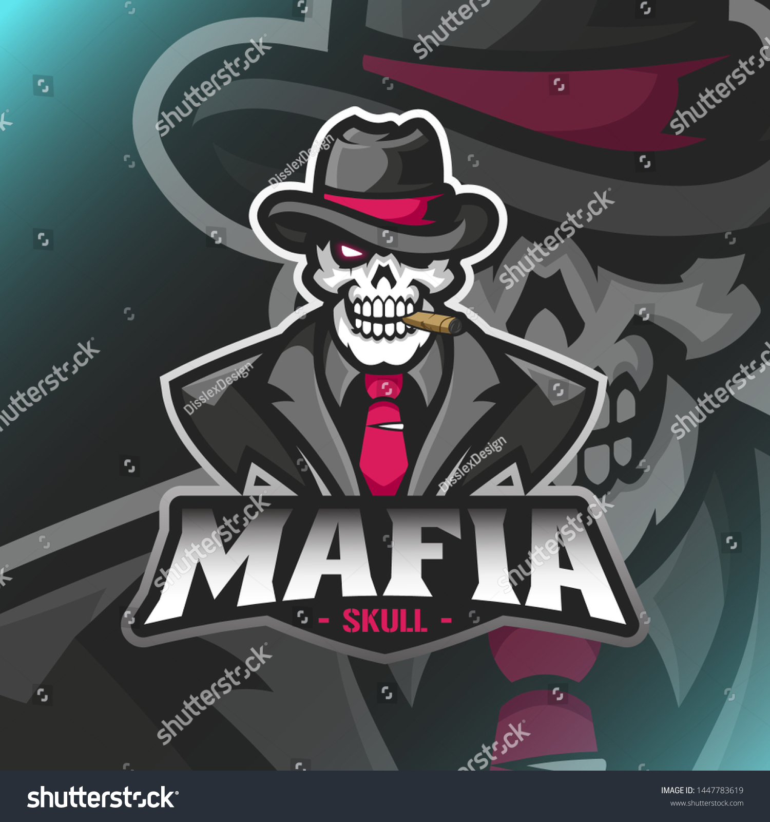 Vector Mafia Boss Mascot Teammate Logo Stock Vector (Royalty Free ...