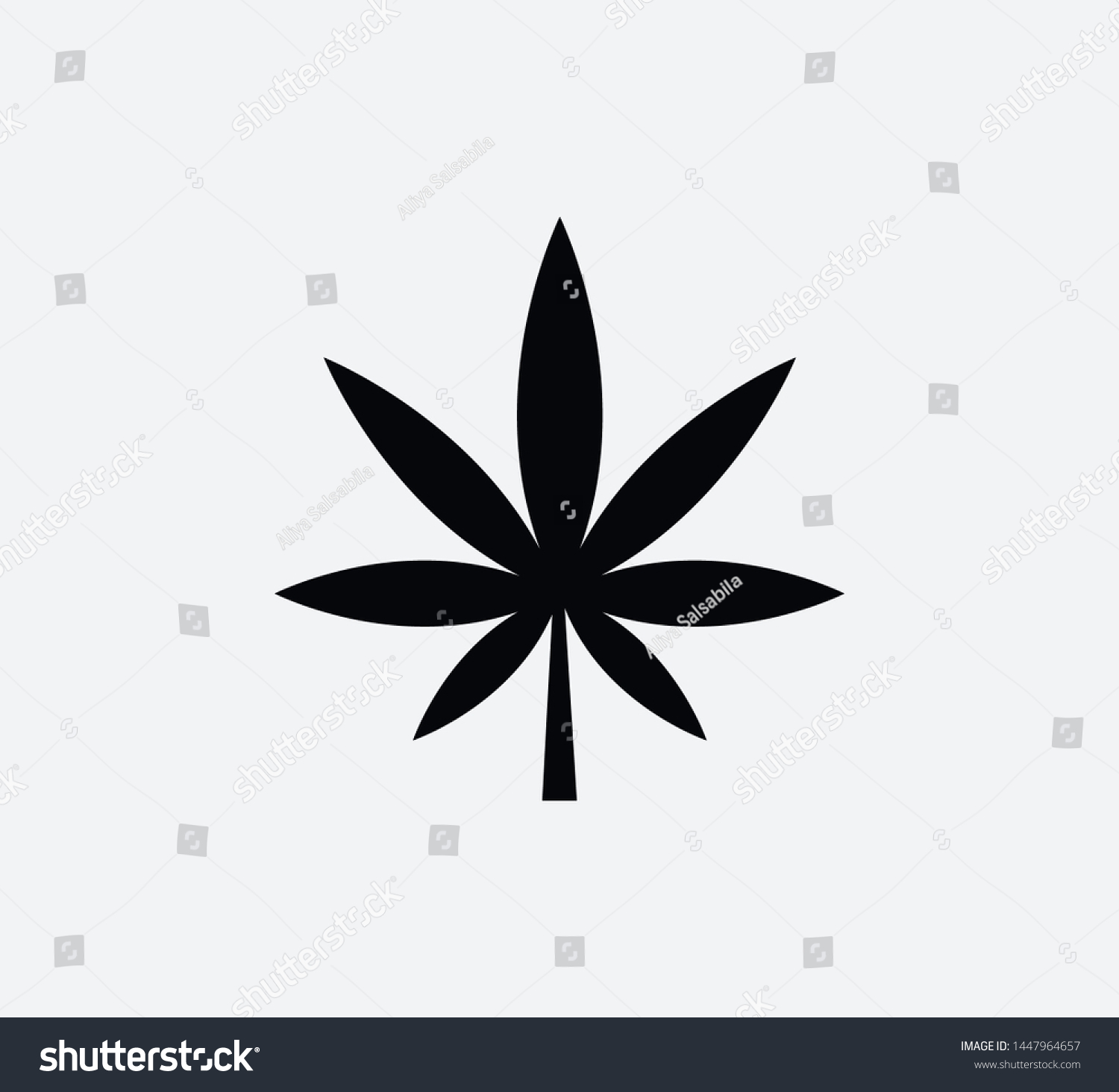 Marijuana Leaf Icon Vector Illustration Stock Vector (Royalty Free ...